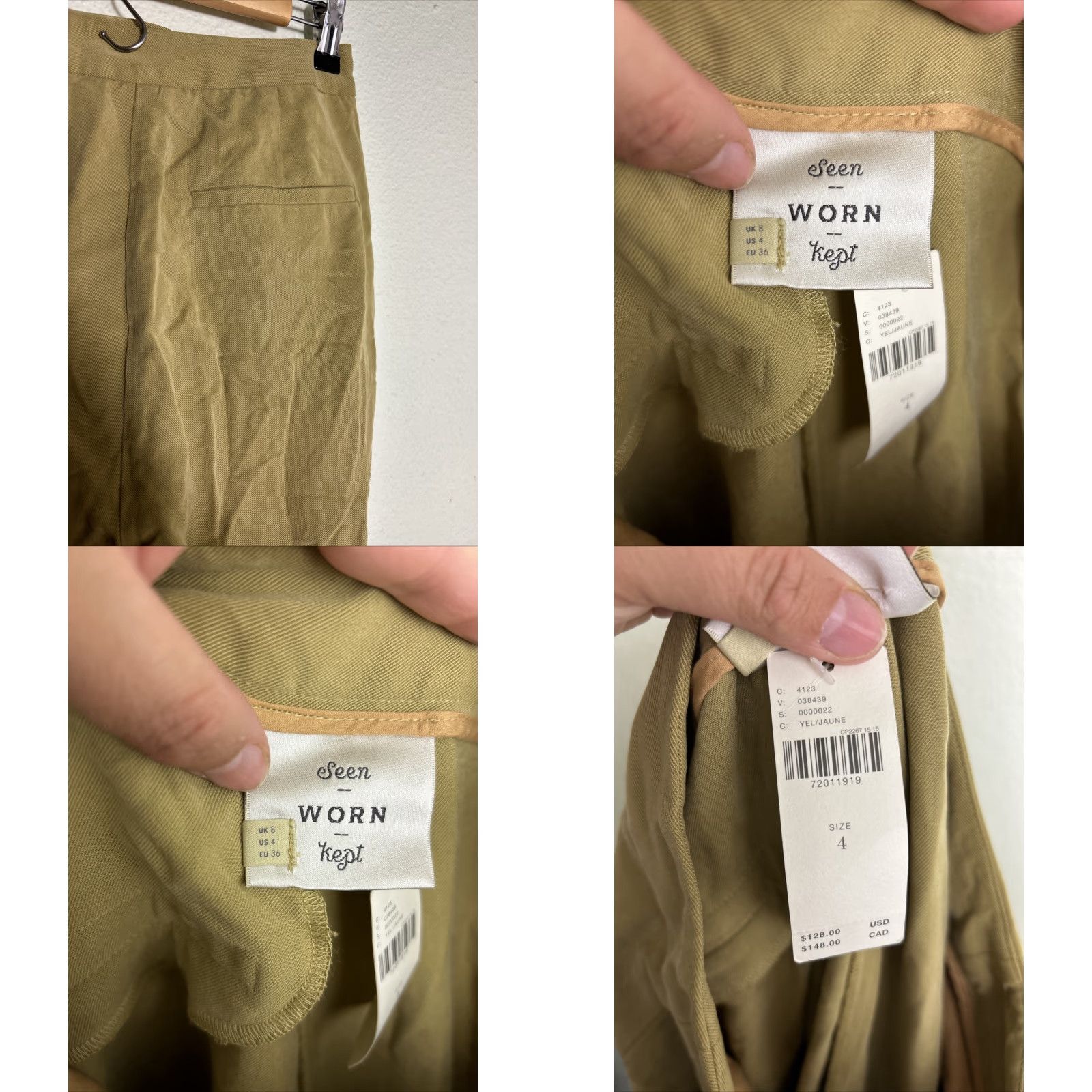 Anthropologie VINTAGE Anthropologie Seen Worn Kept Womens Barrel Leg Pants 4 Mustard Yellow High Rise сю Size 27" / US 4 / IT 40 - 9 Thumbnail