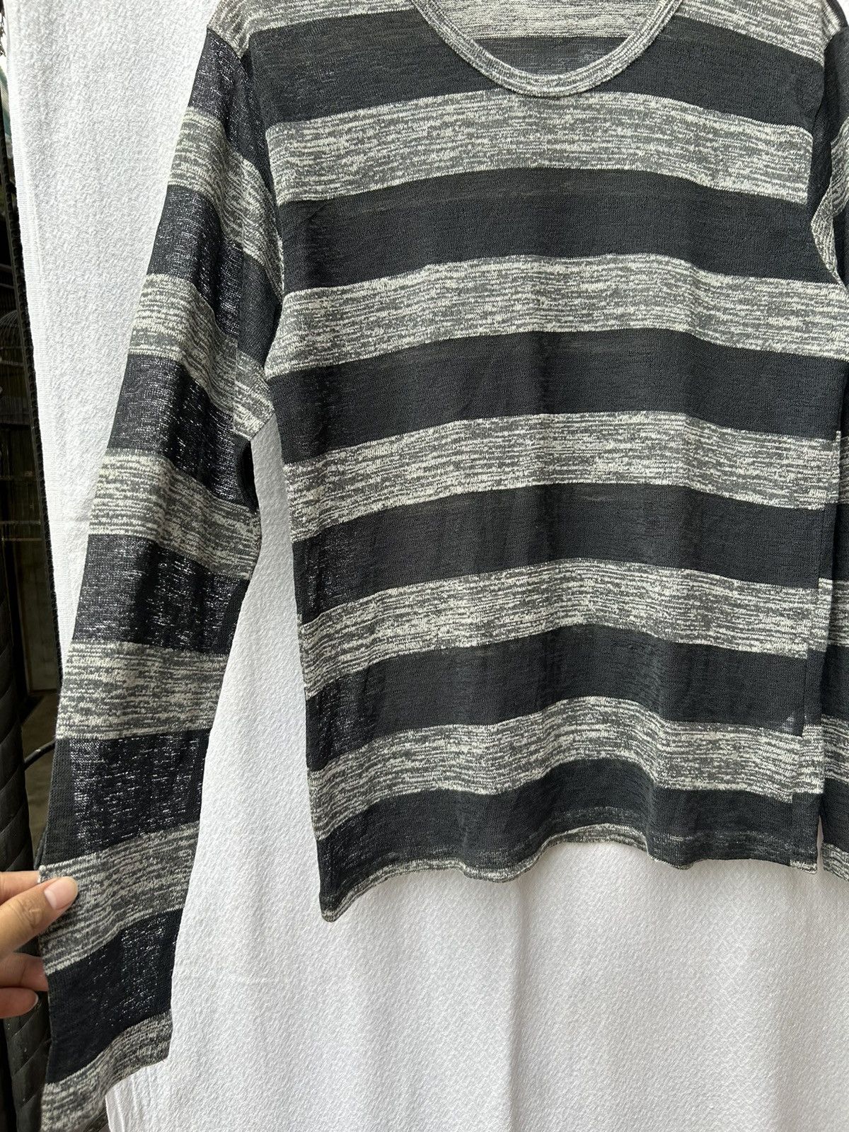 20471120 × Beauty Beast × Japanese Brand Real standard japanese striped mesh knit styled Size US M / EU 48-50 / 2 - 5 Thumbnail