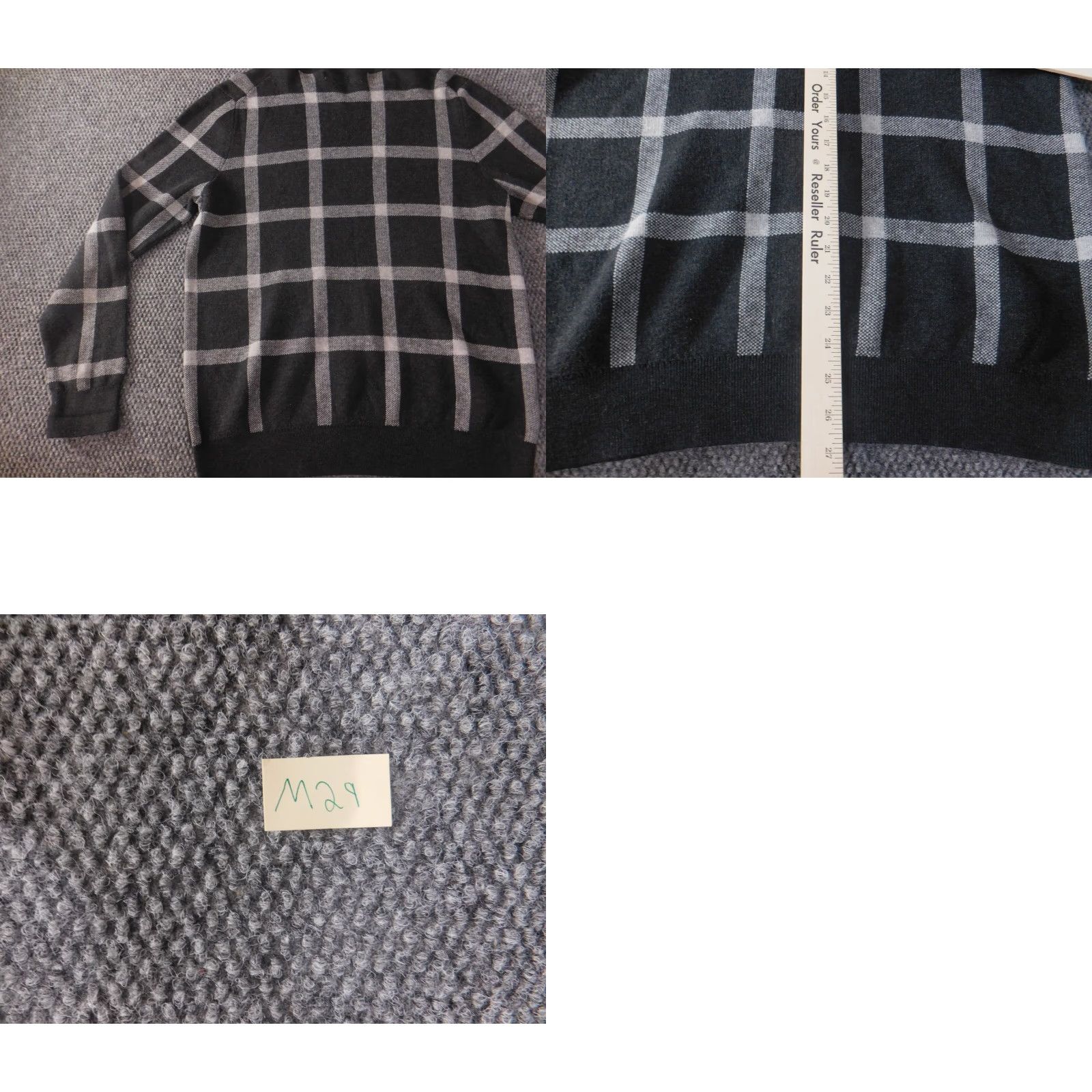 Croft & Barrow **Croft & Barrow Men's Large Black Plaid Pullover V-Neck Sweater** User: Croft & Barrow Men's Large Black Plaid Pullover V-Neck Sweater Size US L / EU 52-54 / 3 - 8 Thumbnail