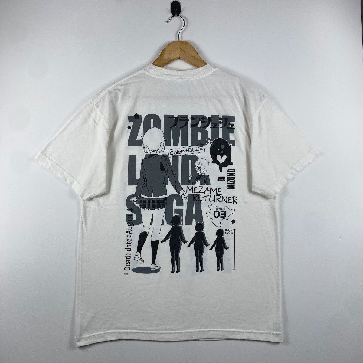 Anime × Japanese Brand ZOMBIE LAND SAGA Ai Mizuno Anime Tee Shirt Large Size Size US L / EU 52-54 / 3 - 4 Thumbnail