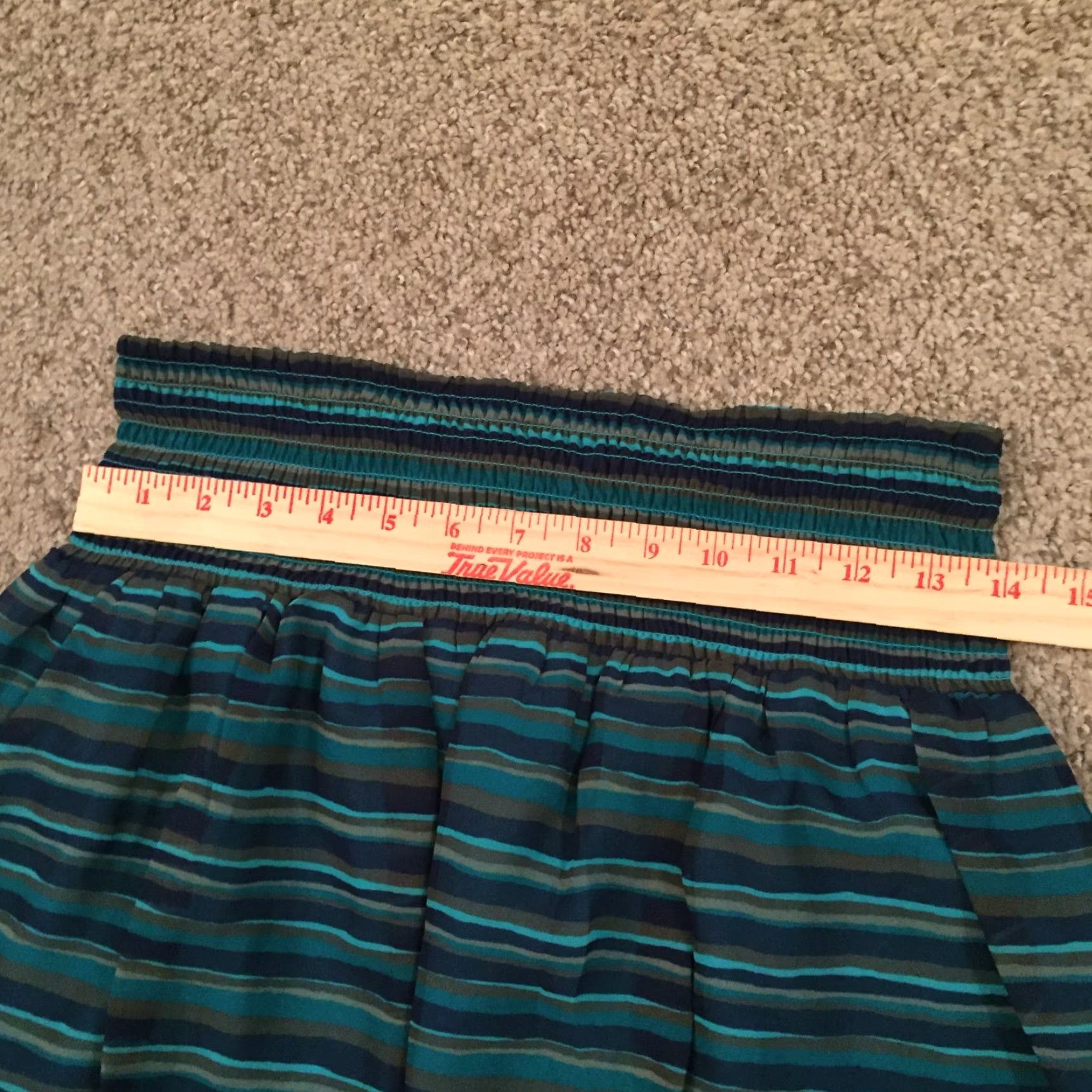 Old Navy Old Navy Skirt Women Short Flare Lightweight Pull On Striped Blue M Medium Casual Size 32" / US 10 / IT 46 - 3 Thumbnail
