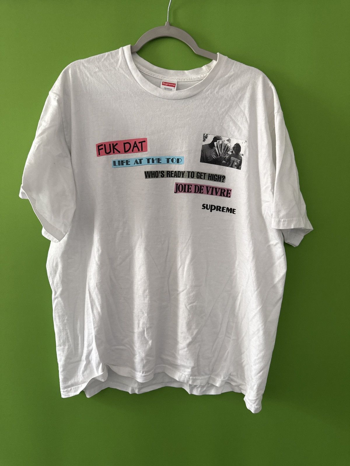 Supreme Supreme Joie De Vivre Tee Size US XL / EU 56 / 4 - 1 Thumbnail