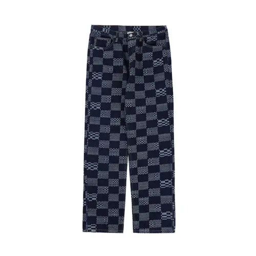 Other Check Pattern Blue Denim Jeans Size US 27 - 3 Thumbnail