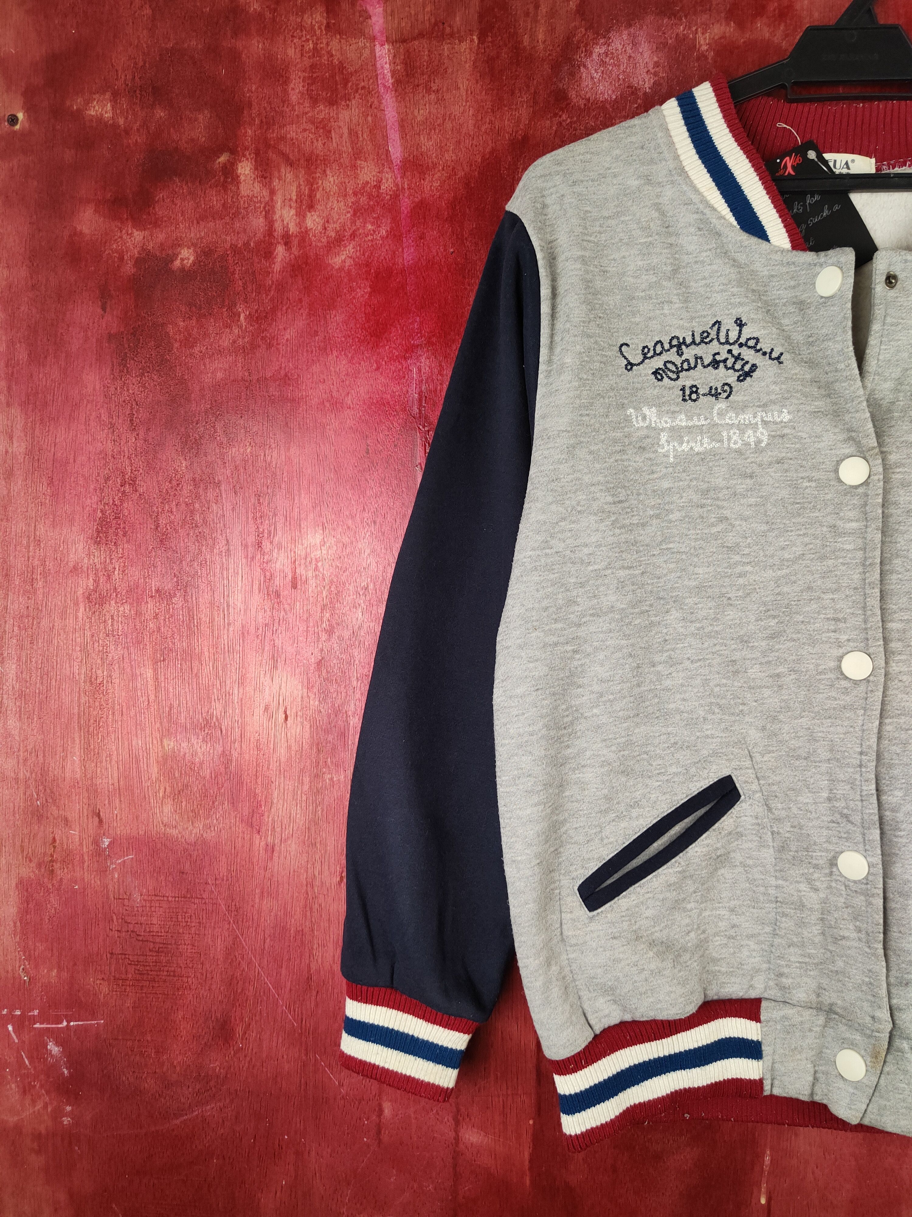 Japanese Brand EUA Gray Varsity Jackets #S1506 Size US M / EU 48-50 / 2 - 6 Thumbnail