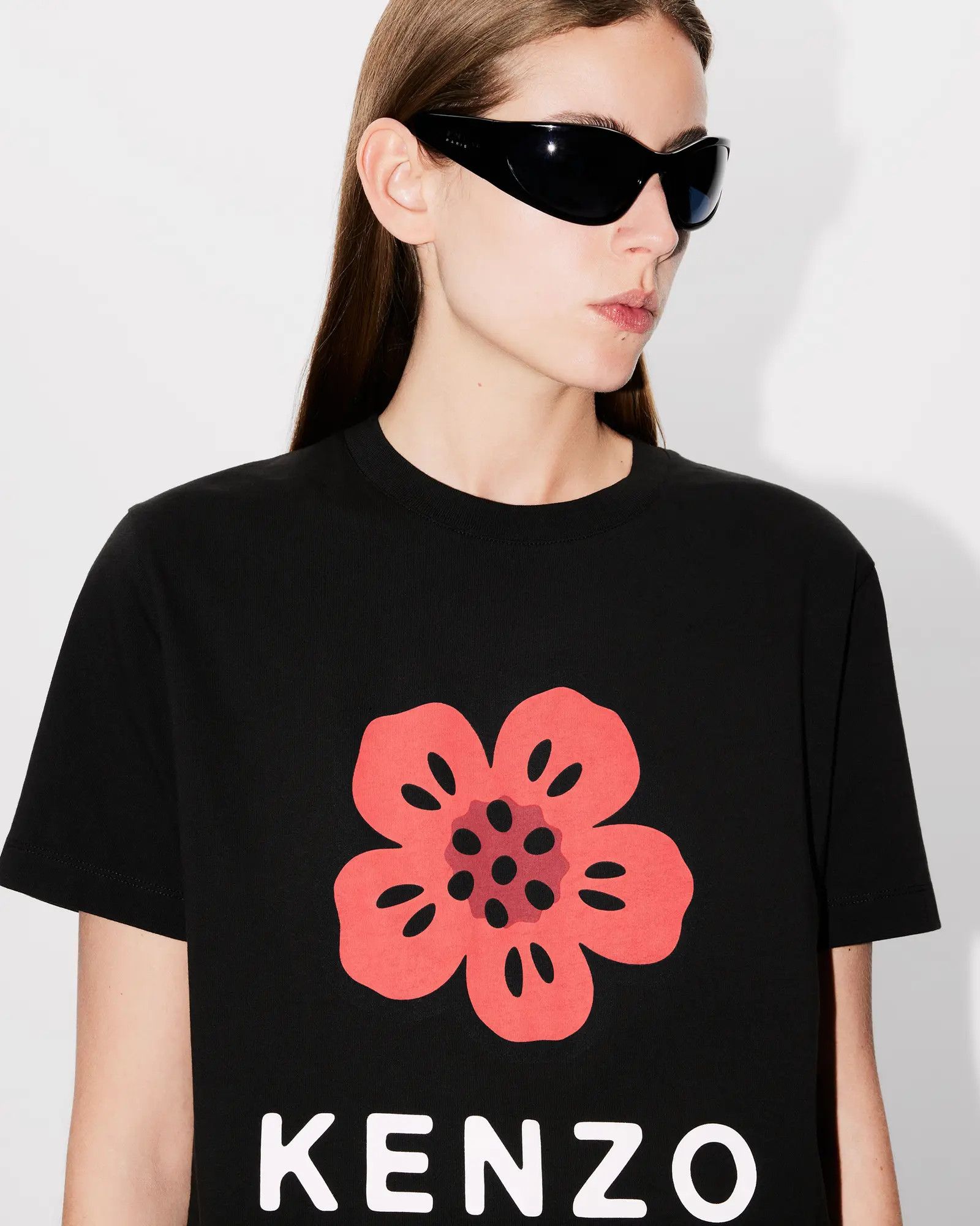 Kenzo o1s22i1n0125 Flower Print T-Shirt in Black Size S / US 4 / IT 40 - 6 Thumbnail