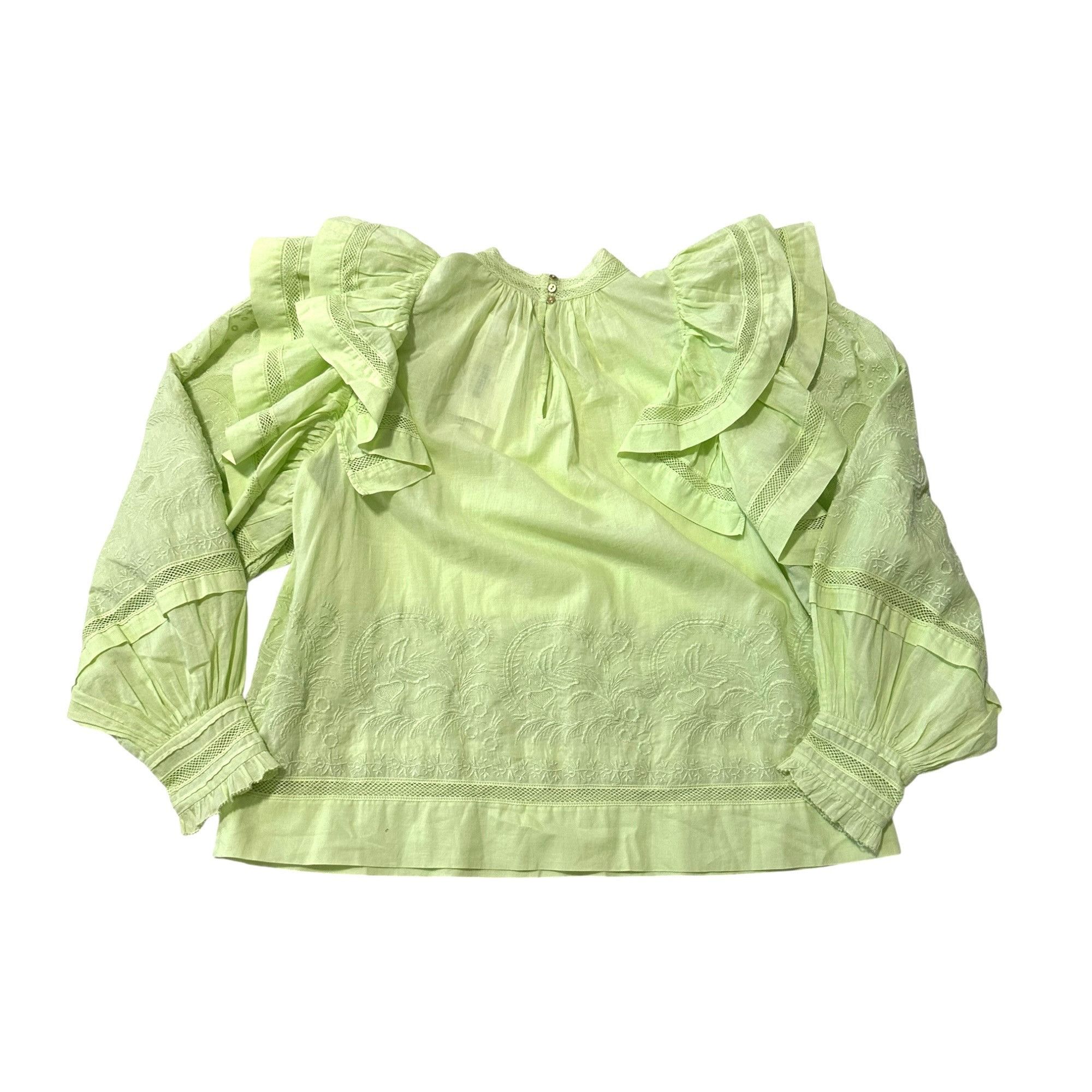 Ulla Johnson Ulla Johnson Annetta Blouse in Pistachio, Size 2, New with Size XS / US 0-2 / IT 36-38 - 6 Thumbnail