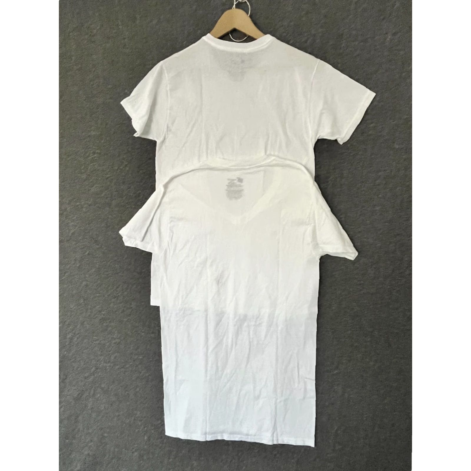 Hanes Hanes Mens 2-Pack White Crew + V-Neck Tee T-Shirt Comfortsoft Short Sleeve S Mens Shirt White 2-Pack Casual Classic Size US S / EU 44-46 / 1 - 2 Thumbnail
