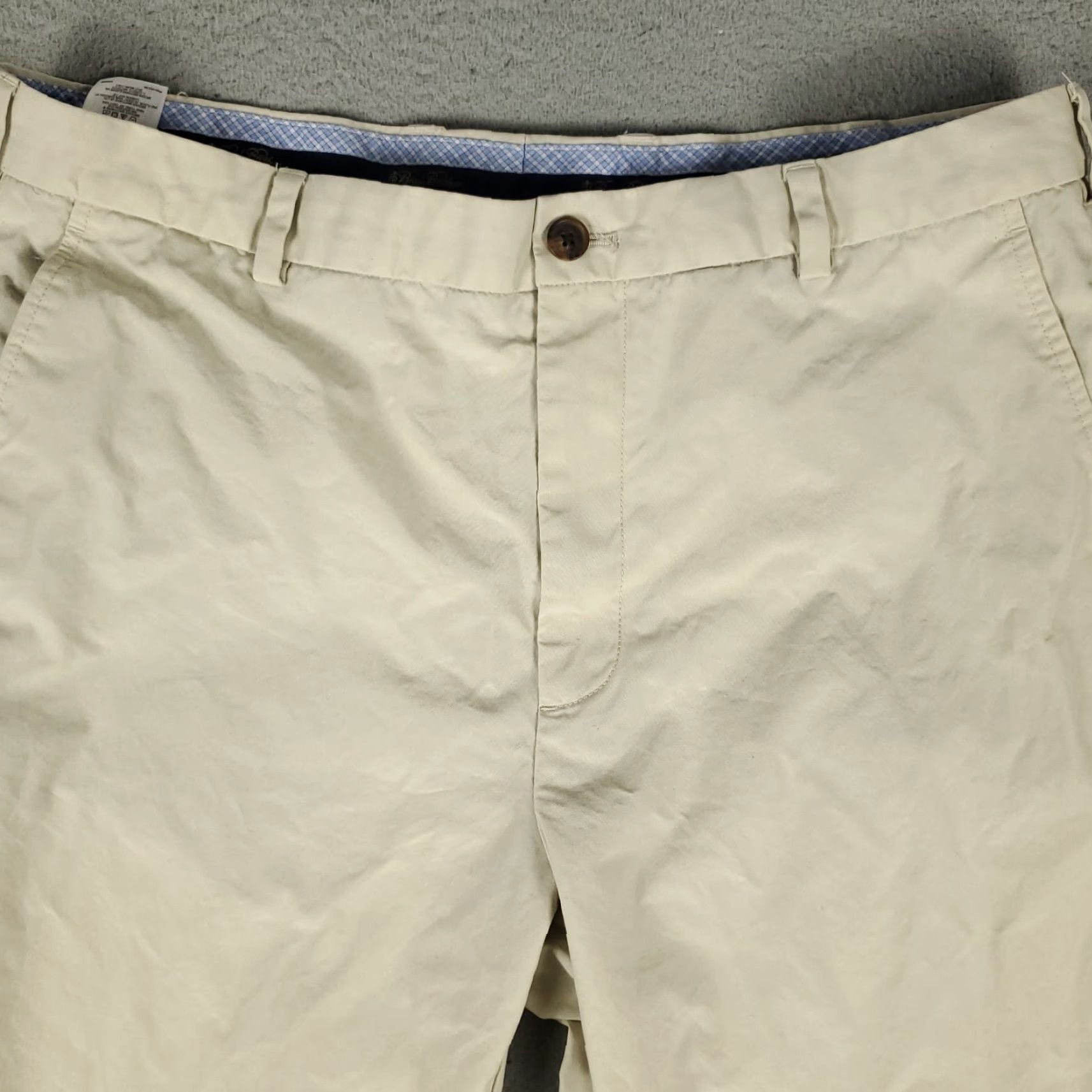 Brooks Brothers Brooks Brothers Mens 38x30 Beige Cotton Flat Front Chino Pants Size US 38 / EU 54 - 2 Thumbnail