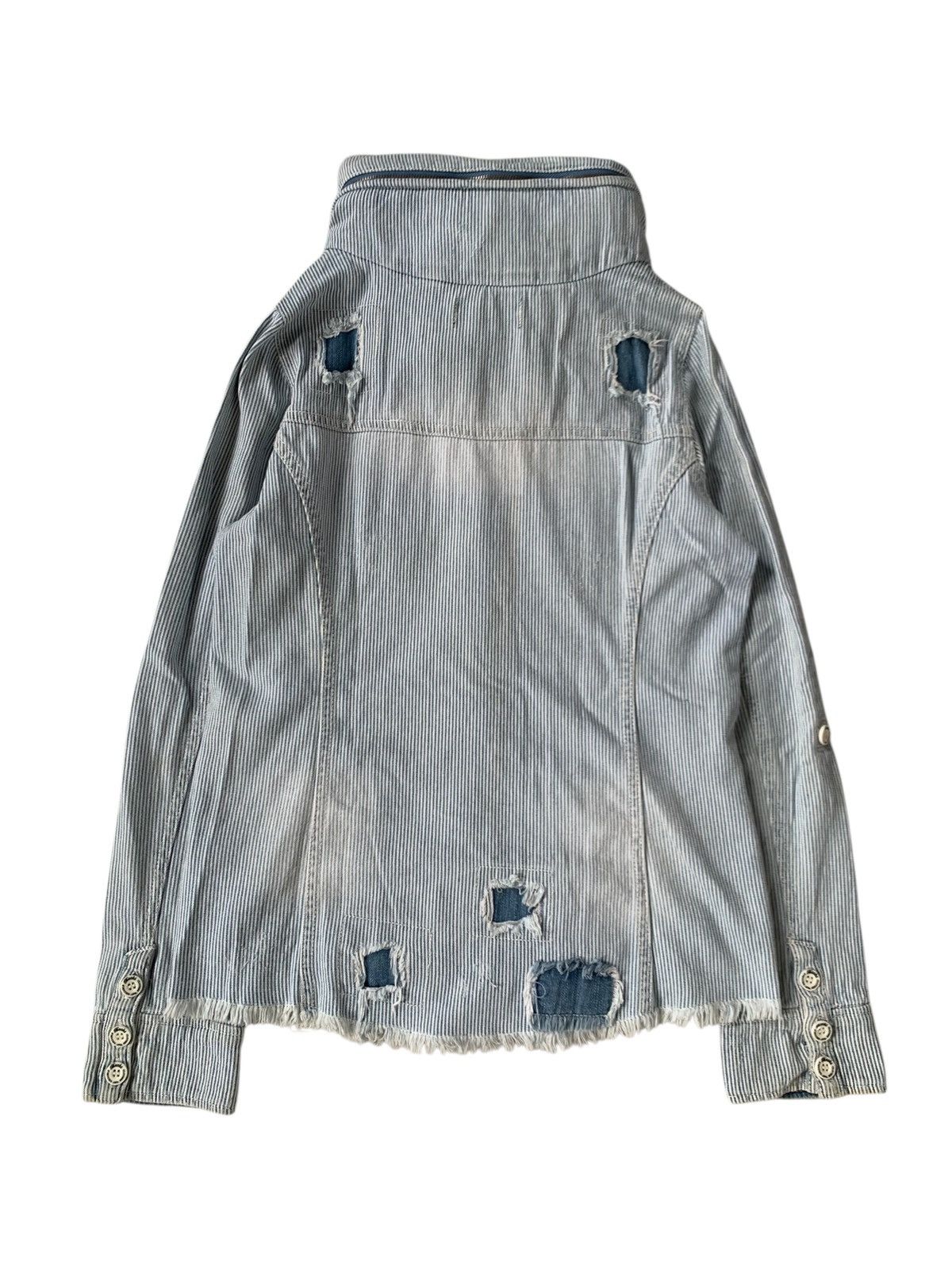 Le Grande Bleu (L.G.B.) Japanese BACKS ripped LGB bono style jacket destroyed Size US S / EU 44-46 / 1 - 6 Thumbnail