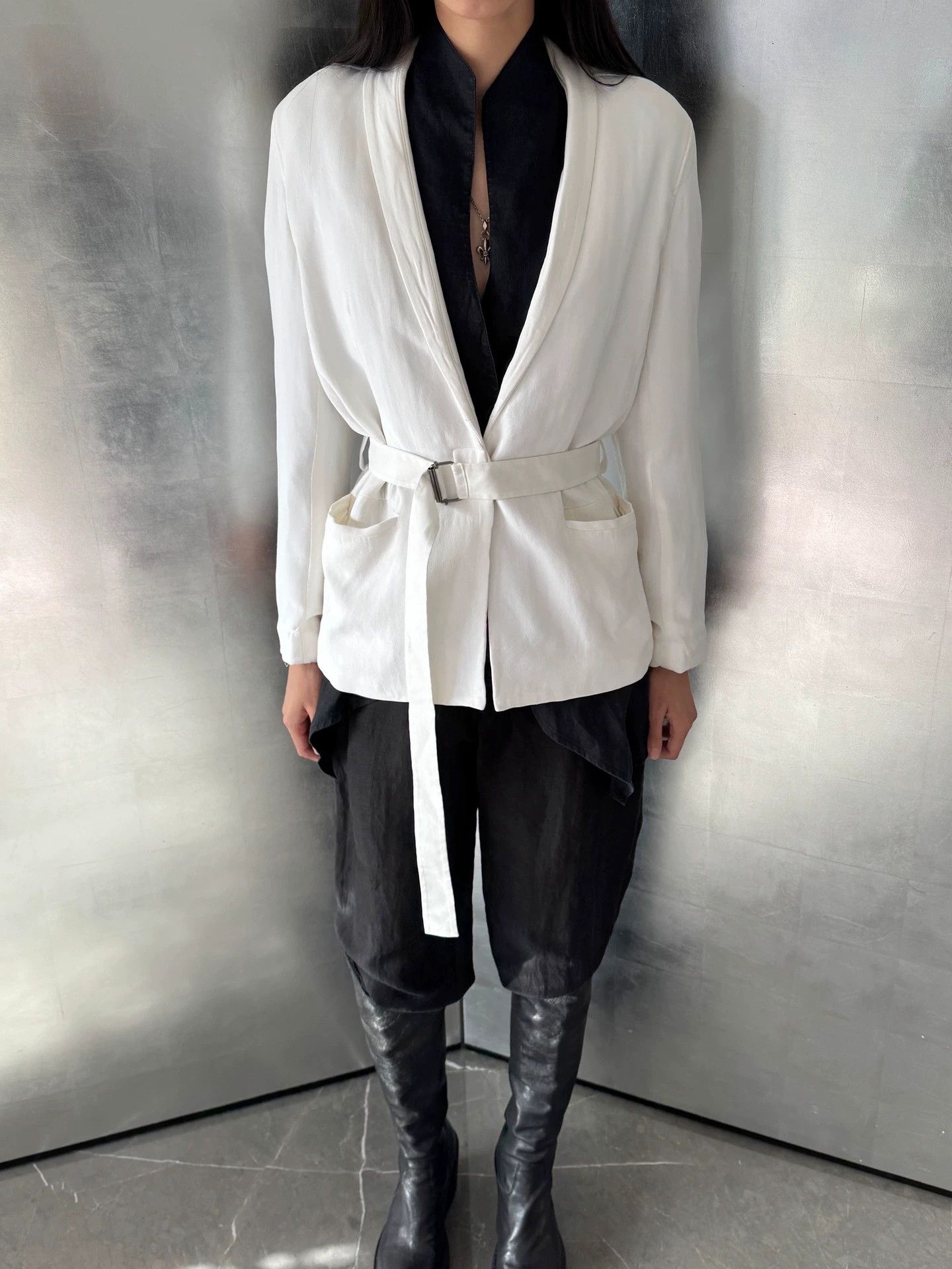Helmut Lang Helmut Lang Vintage Archive Waist Cinched Blazer Size0 US Size XS / US 0-2 / IT 36-38 - 3 Thumbnail