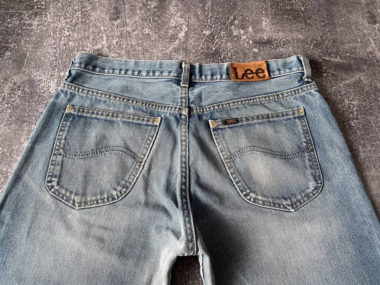 Lee × Vintage Vintage 90s Lee Washed Blue Denim Blue Jeans Pants Y2K Rare Size US 34 / EU 50 - 4 Thumbnail