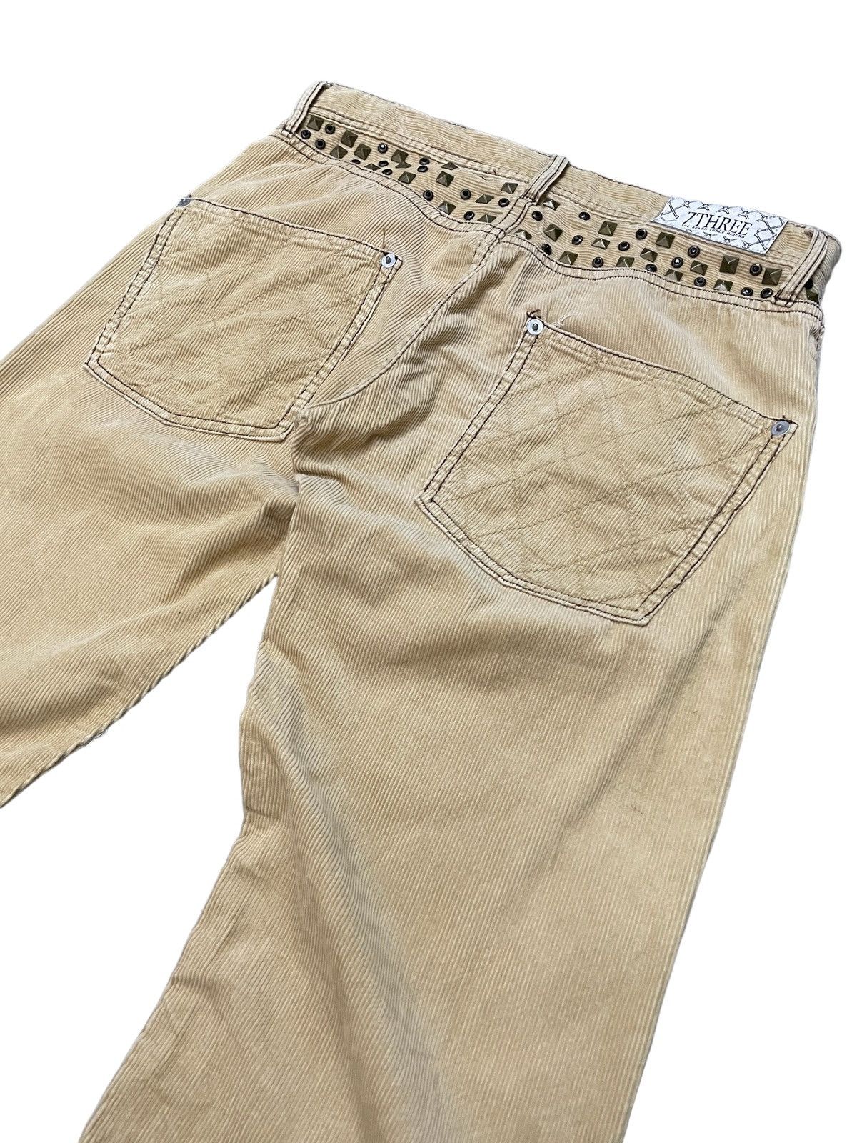 GOSTAR DE FUGA × Hysteric Glamour The 7three Japan Studded Rhinestones Corduroy Brown Pants Size US 32 / EU 48 - 13 Thumbnail