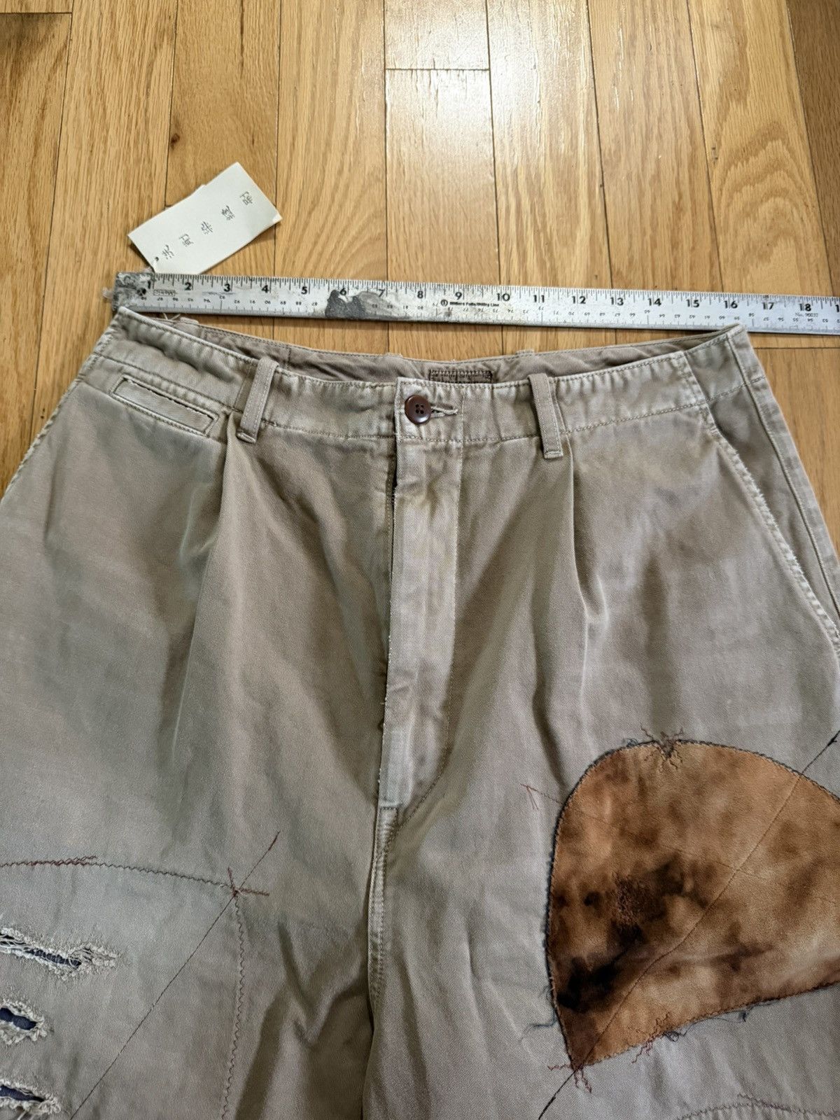 Kapital Kapital KATSURAGI COTTON HIGH WAIST PANTS GYPSY PATCH REMAKE Size US 32 / EU 48 - 2 Thumbnail