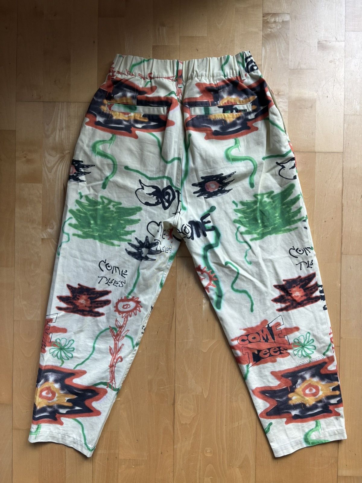 Come Tees Converse x Come Tees Floral Triangle Front Chino Pants Size US 32 / EU 48 - 2 Thumbnail