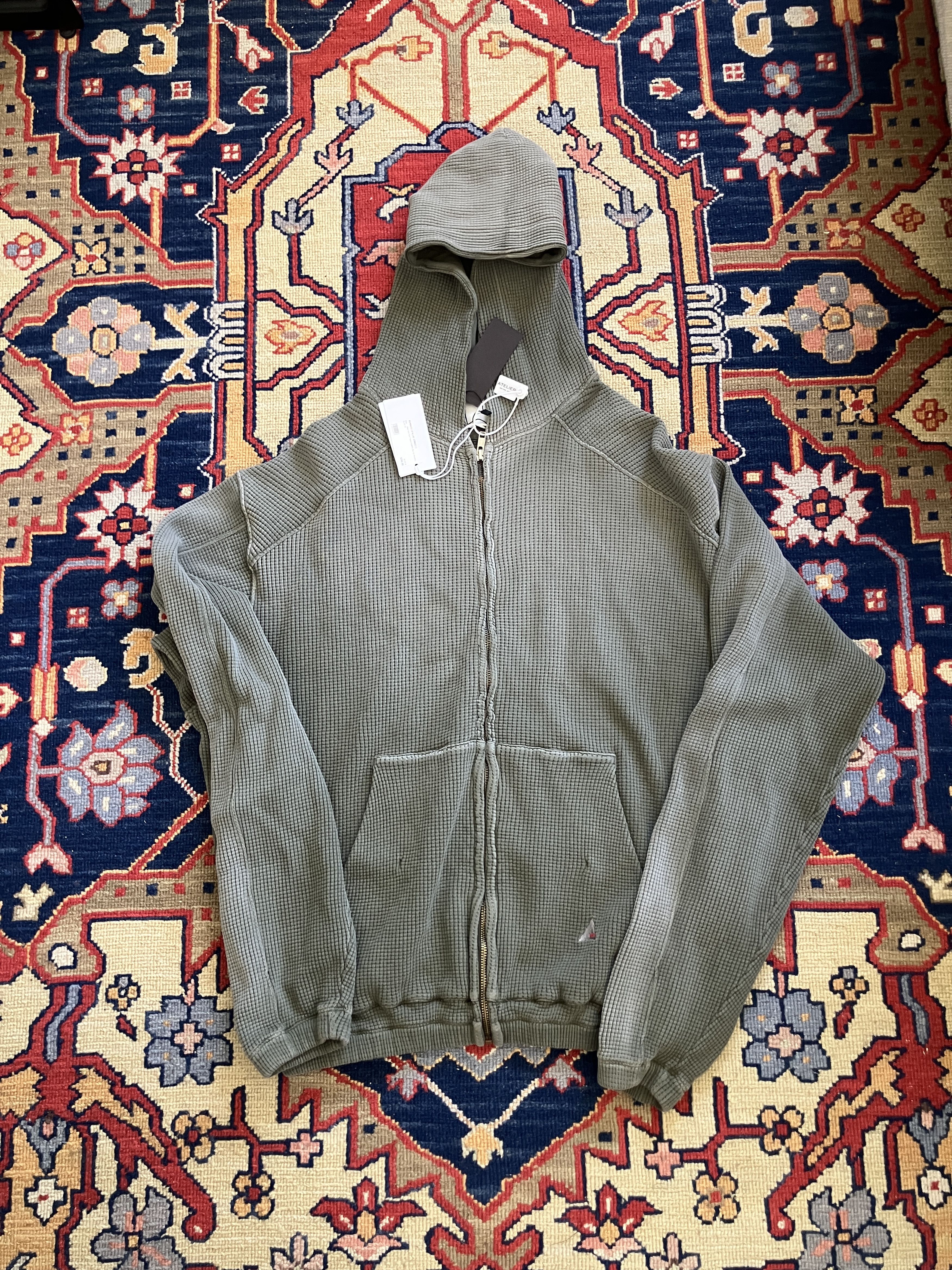 ROA ROA Bee Sun Faded Organic Waffle Zip Up Hoodie Size US M / EU 48-50 / 2 - 1 Thumbnail