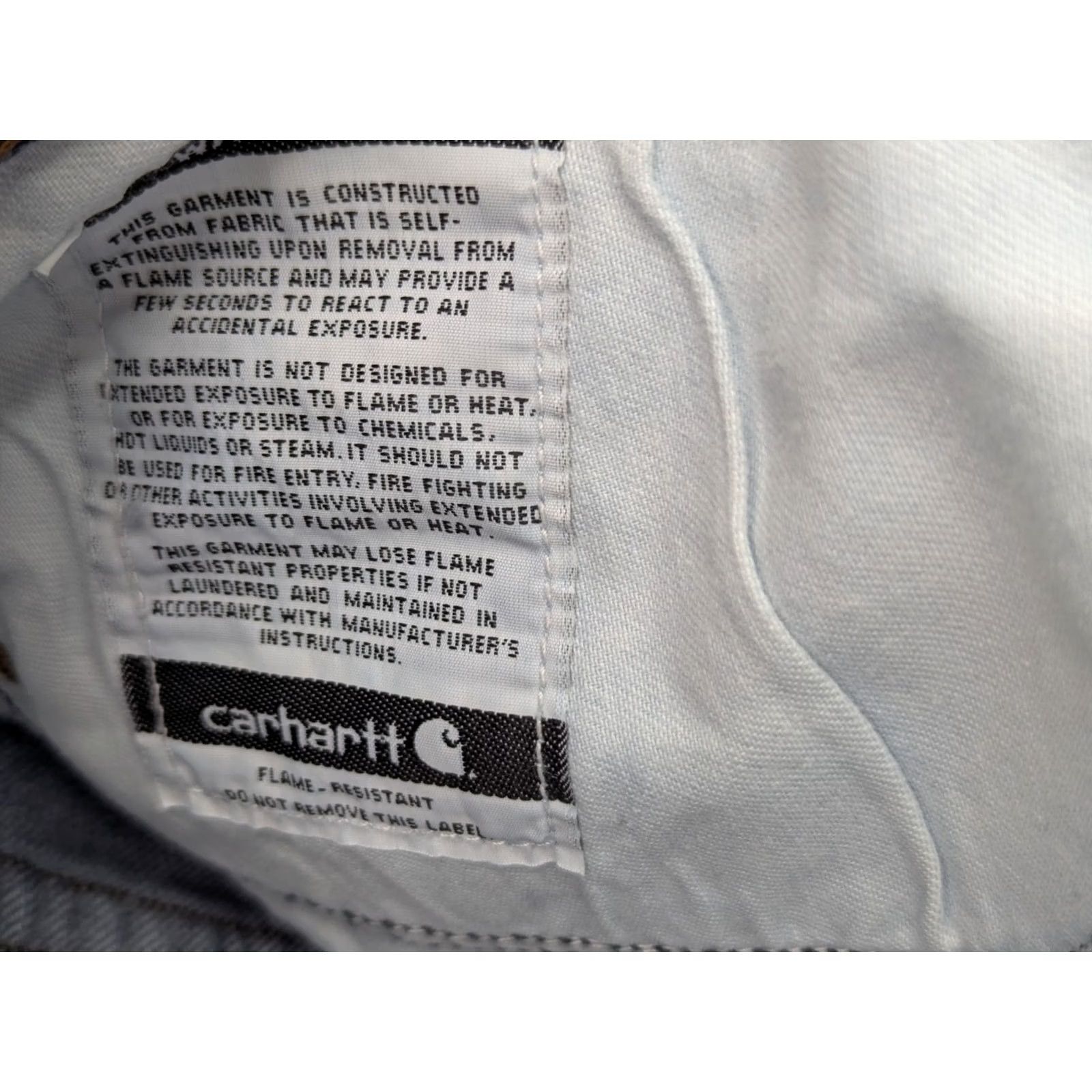 Carhartt Carhartt FR Fire Resistant Straight Leg Blue Jeans Men 38x32.5 Blue Denim 5-Pocket Logo USA Carhartt Pants Regular Straight Mens Jeans Size US 38 / EU 54 - 7 Thumbnail