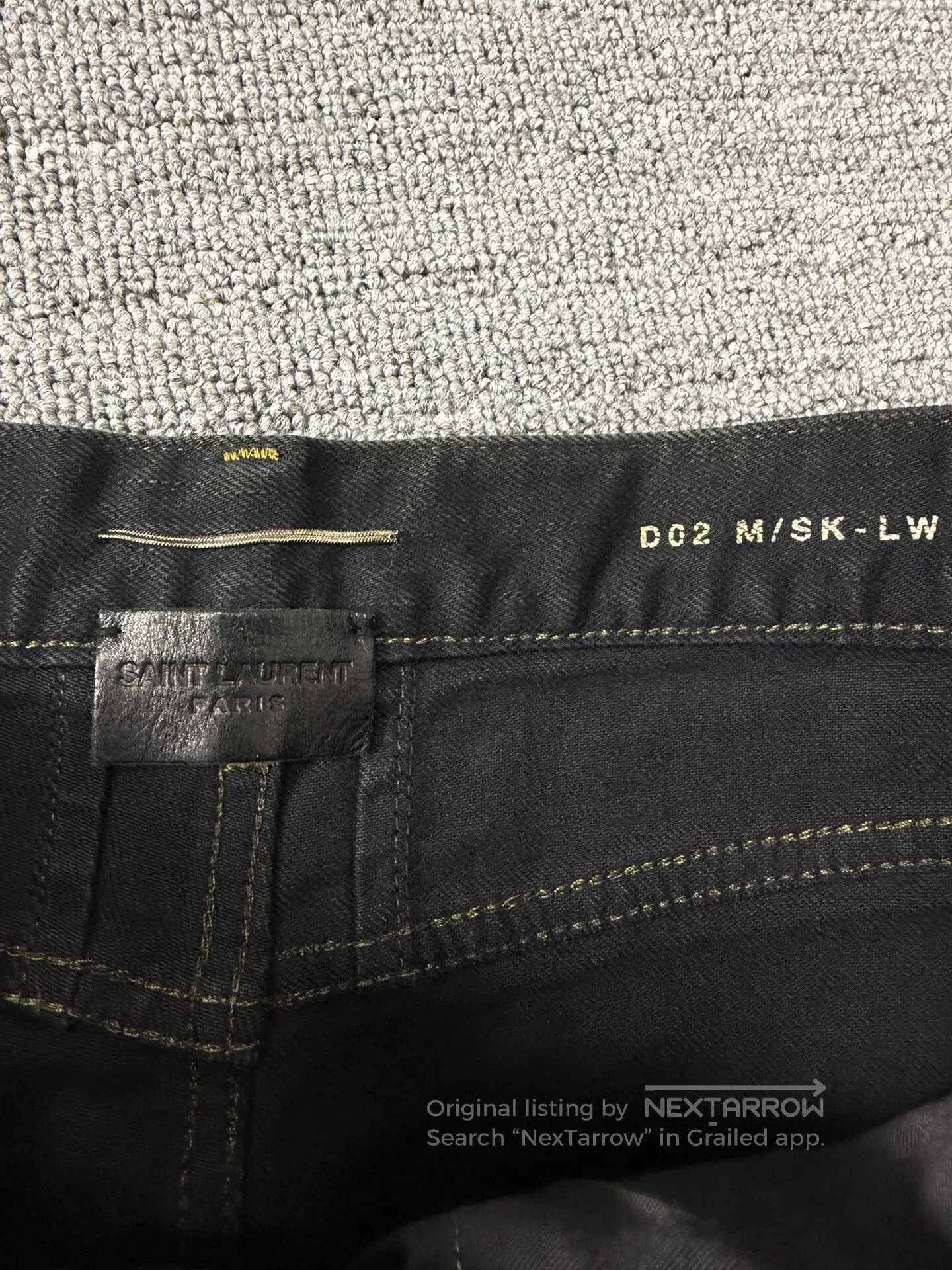 Saint Laurent Paris Black Distressed Skin Fit Jeans. Size US 29 - 5 Thumbnail