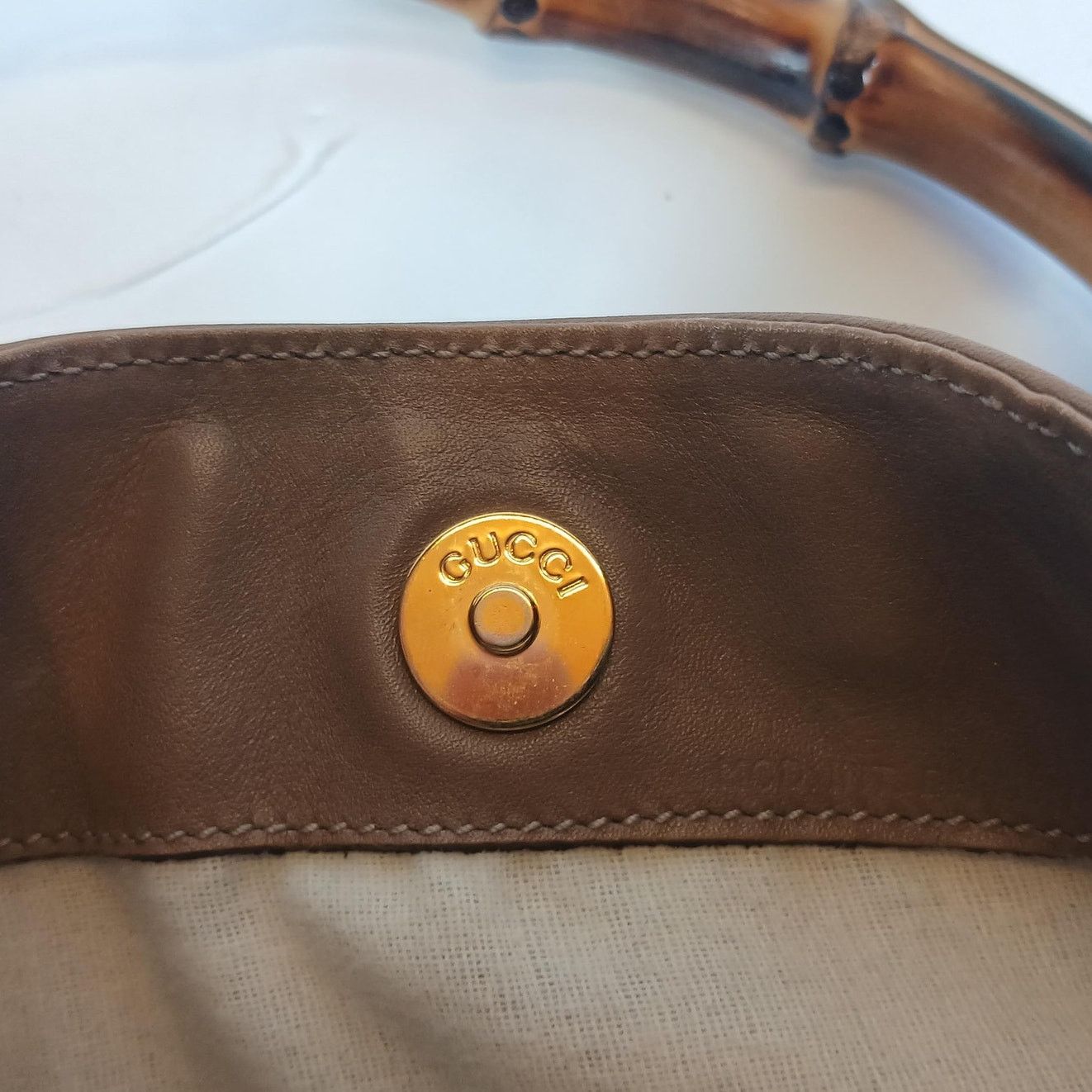 Gucci GUCCI Bamboo Shoulder/Hand Bag Leather Brown Gold Size ONE SIZE - 13 Thumbnail