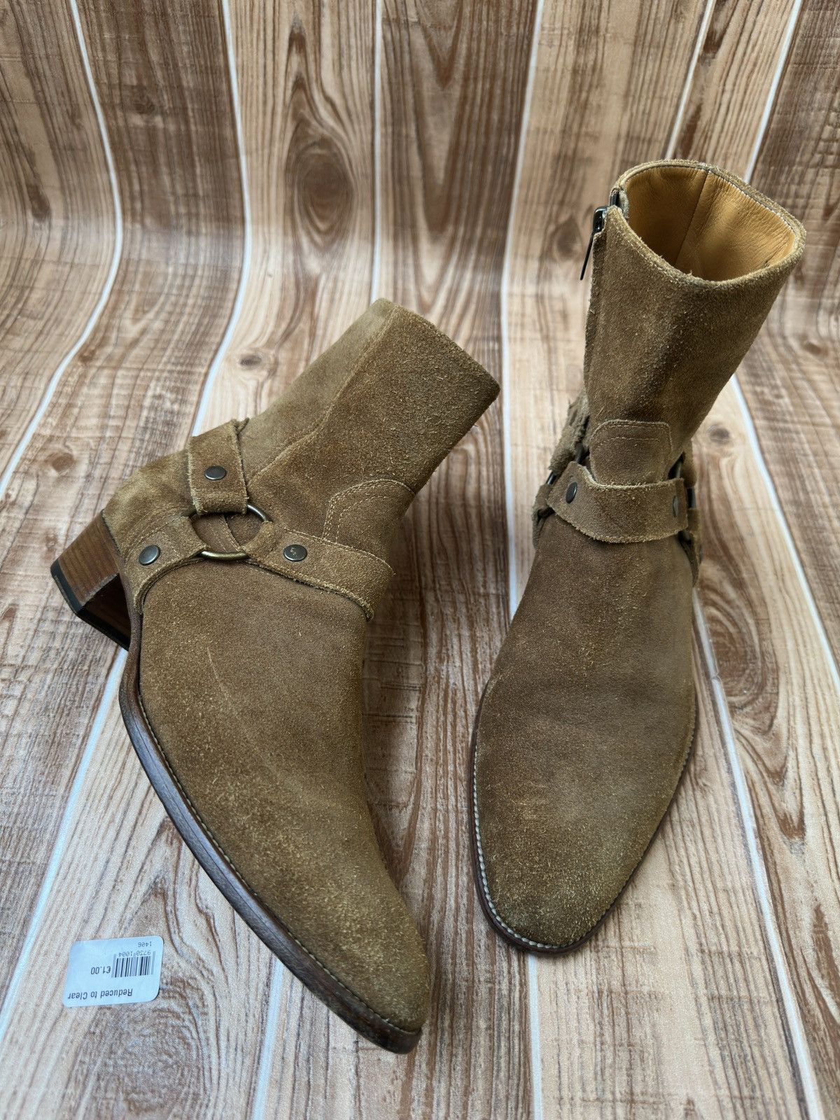 Saint Laurent Paris Hedi Slimane Saint Laurent Wyatt Harness Camel suede Boots Size US 9 / EU 42 - 13 Thumbnail