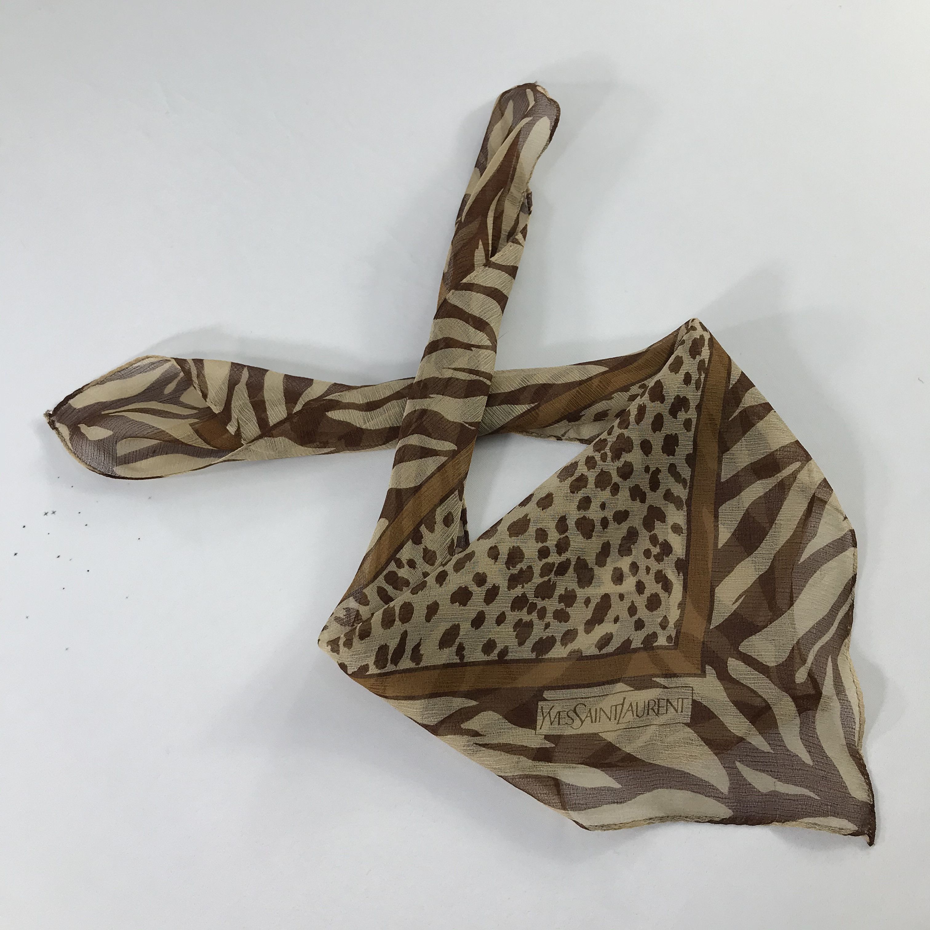 Vintage × Yves Saint Laurent Yves Saint Laurent Bandana / Handkerchief /Neckerchief -S661 Size ONE SIZE - 4 Thumbnail