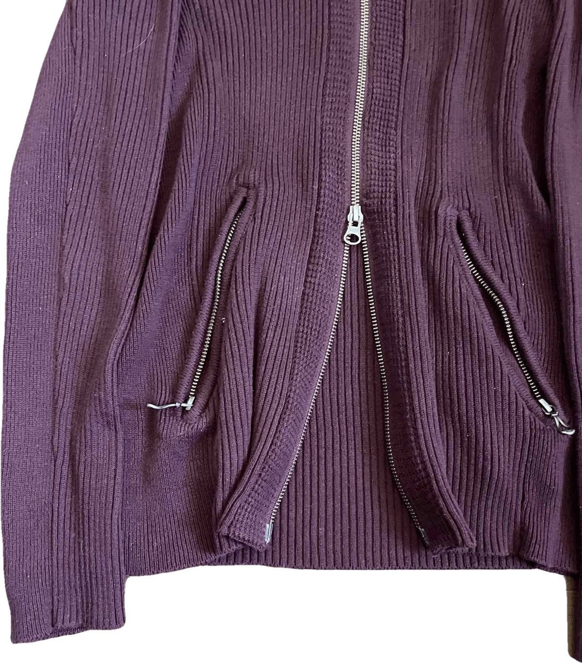 If Six Was Nine 2000s Japanese archive zip up knit streched sweater Size US S / EU 44-46 / 1 - 5 Thumbnail