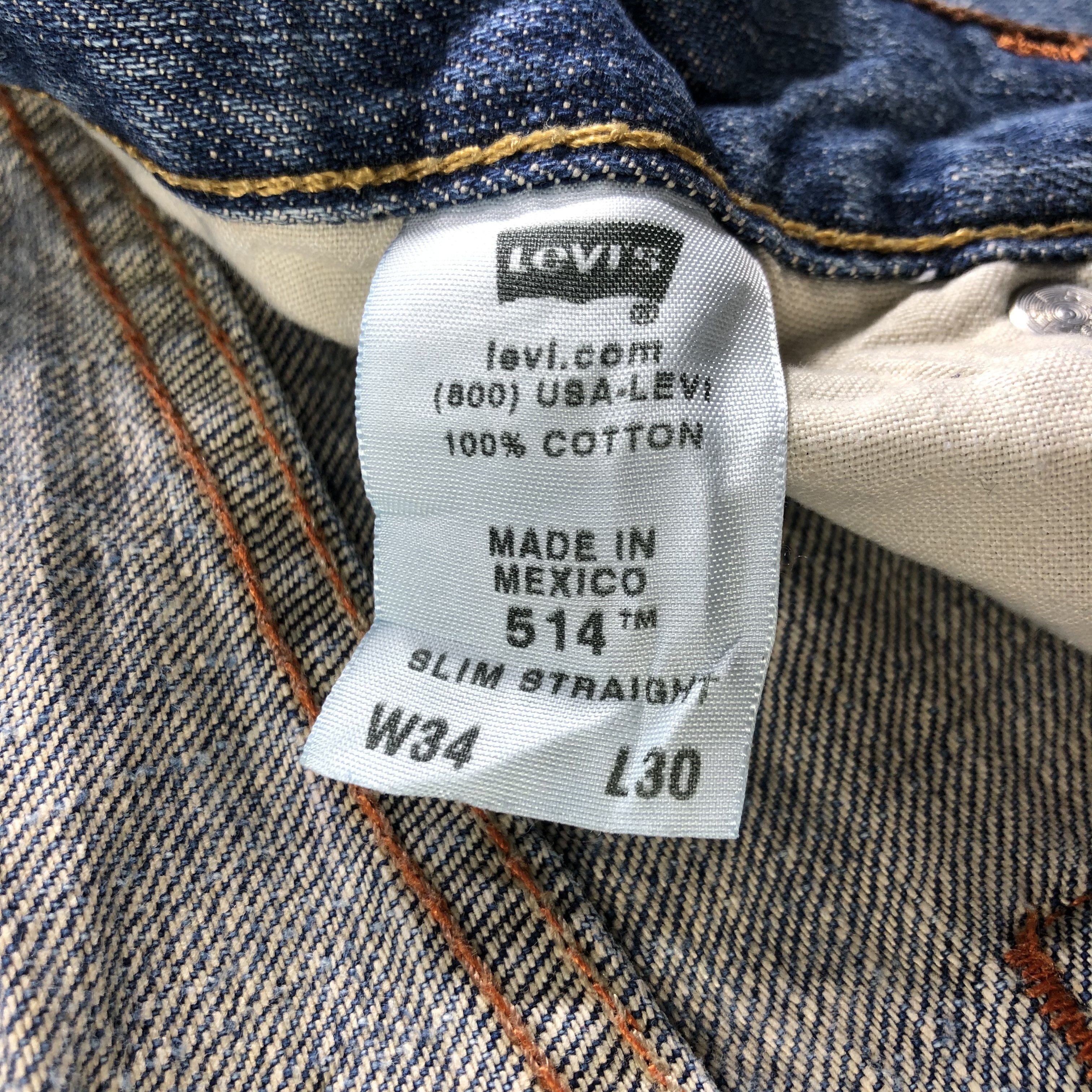 Levi's Vintage Blue Wash Levis 514 Jeans-J3007 Size US 36 / EU 52 - 9 Thumbnail