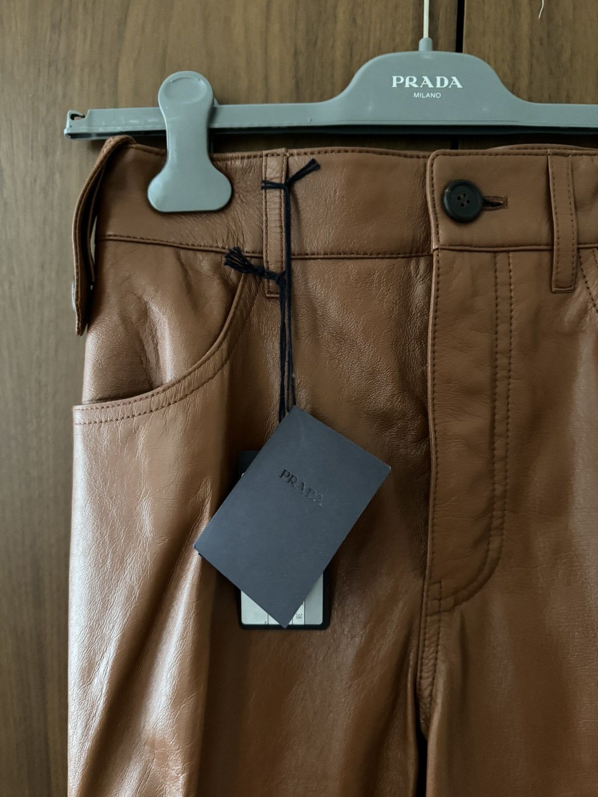 Prada Prada F/W 2017 Runway Leather Pants Size 26" / US 2 / IT 38 - 2 Thumbnail