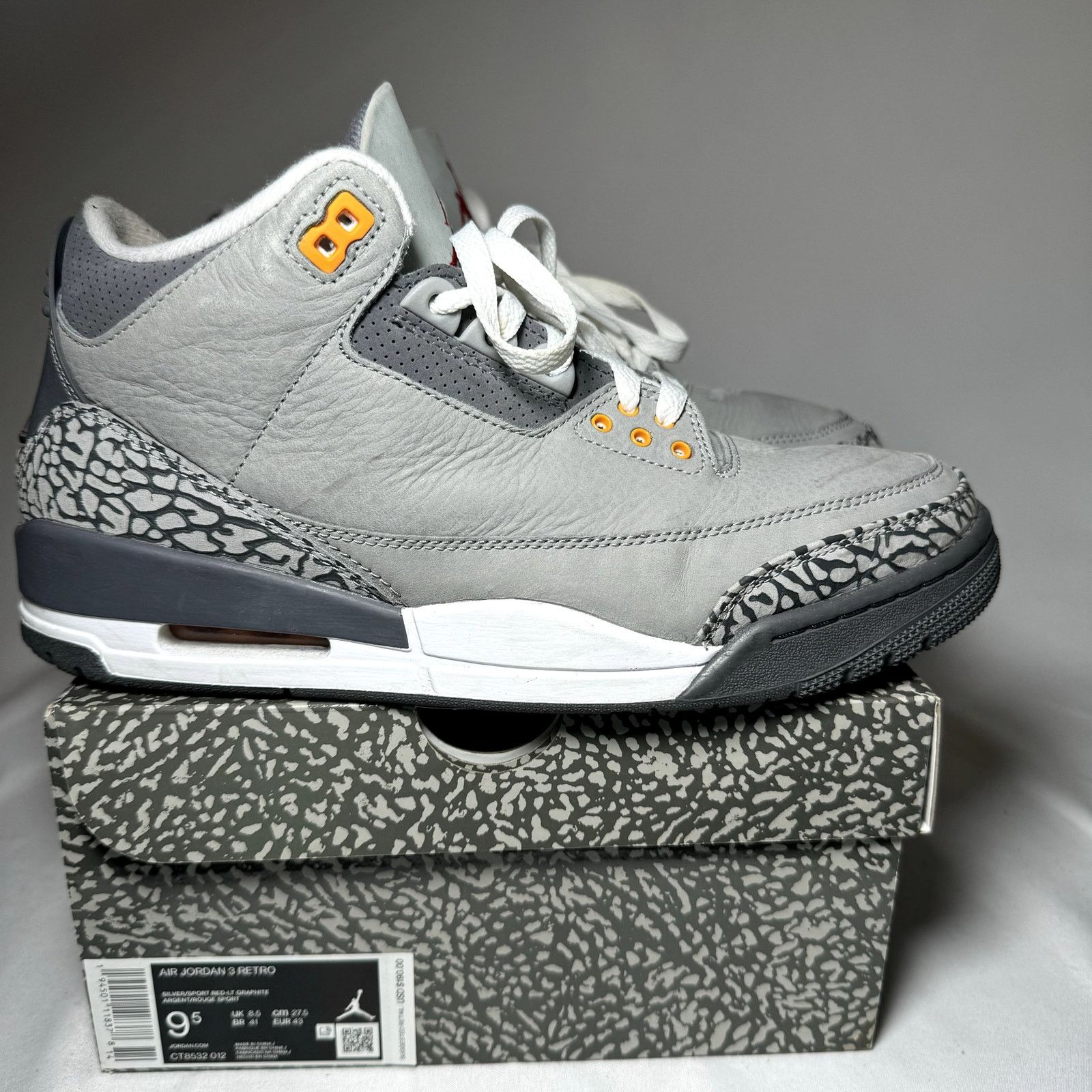 Size 9.5 - Air Jordan 3 Retro Cool Grey 2021 Men's Shoes