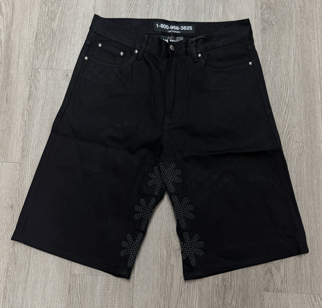 LOSTSHDWS LOST SHDWS Studded Black Jean Shorts Size US 36 / EU 52 - 1 Preview