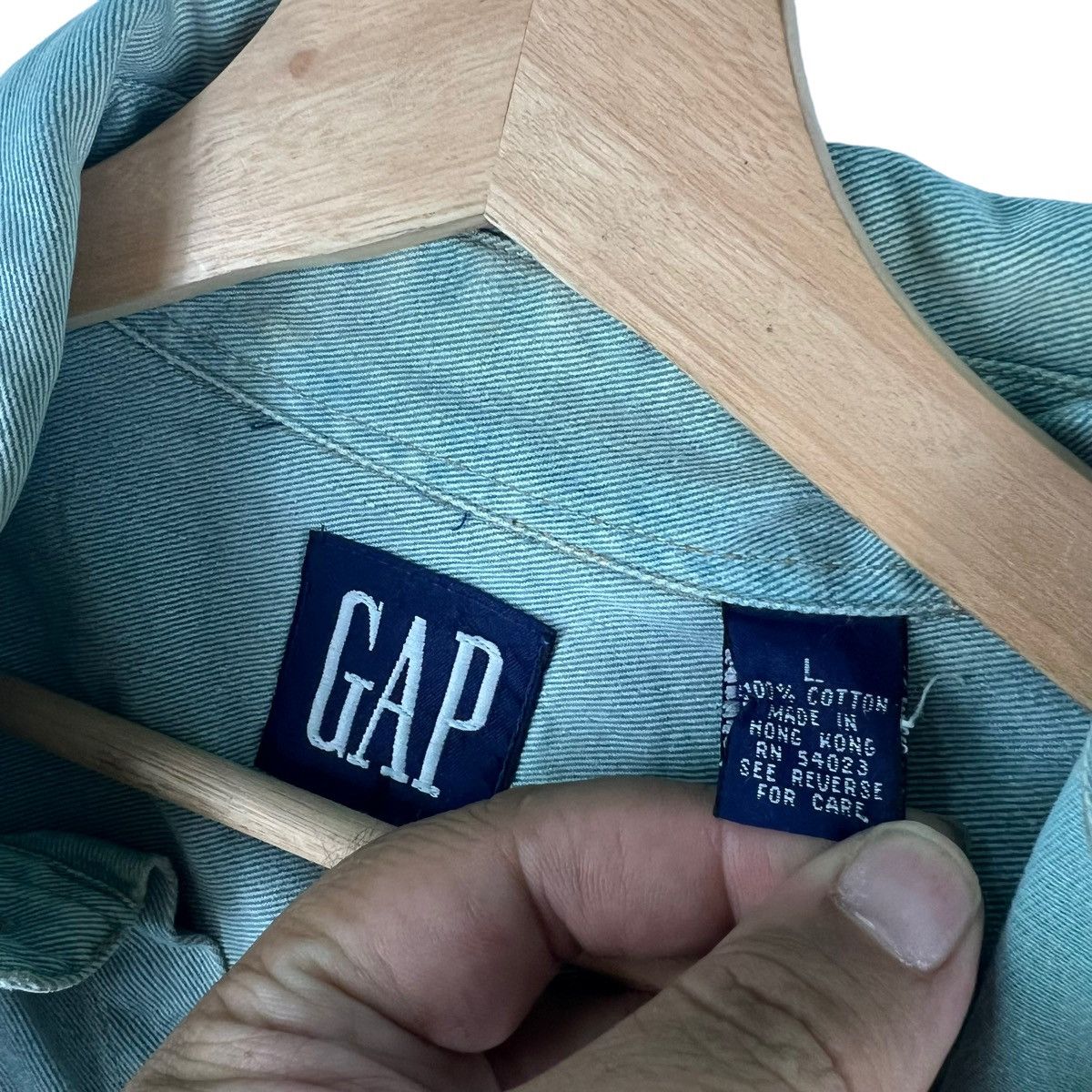 Gap 🔥90’s VTG CHAMBREY SHIRTS JACKET GAP WORKER Size US L / EU 52-54 / 3 - 8 Thumbnail