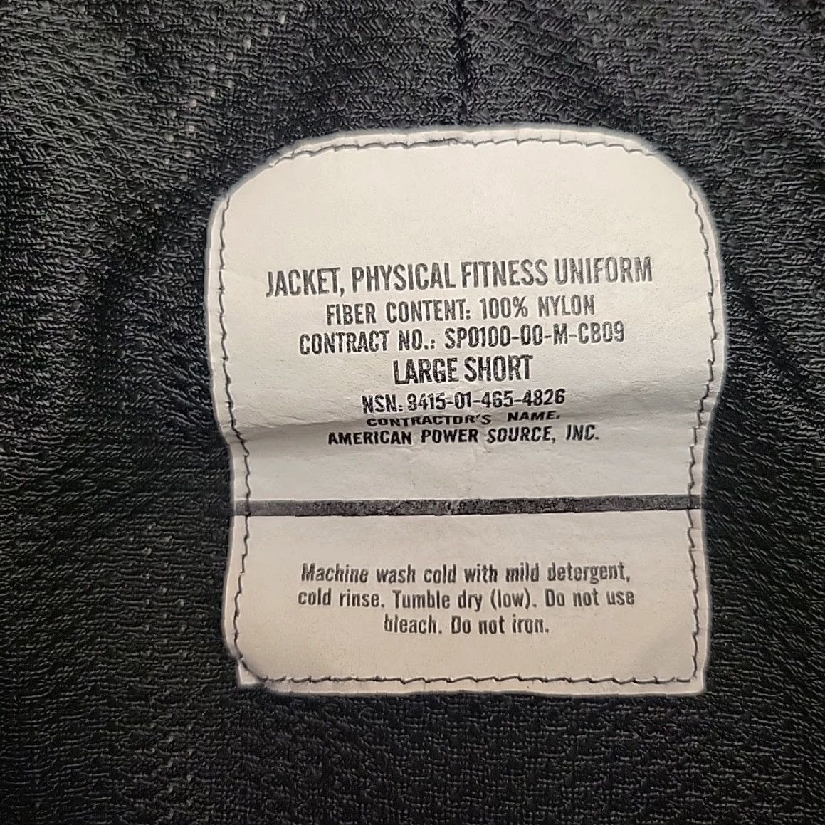 Vintage Army Jacket Mens L Short Gray Physical Fitness Uniform Military PT USA Windbreaker Zip Long Sleeve Regular Outdoor Running & Jogging Mens Size US 33 - 4 Thumbnail