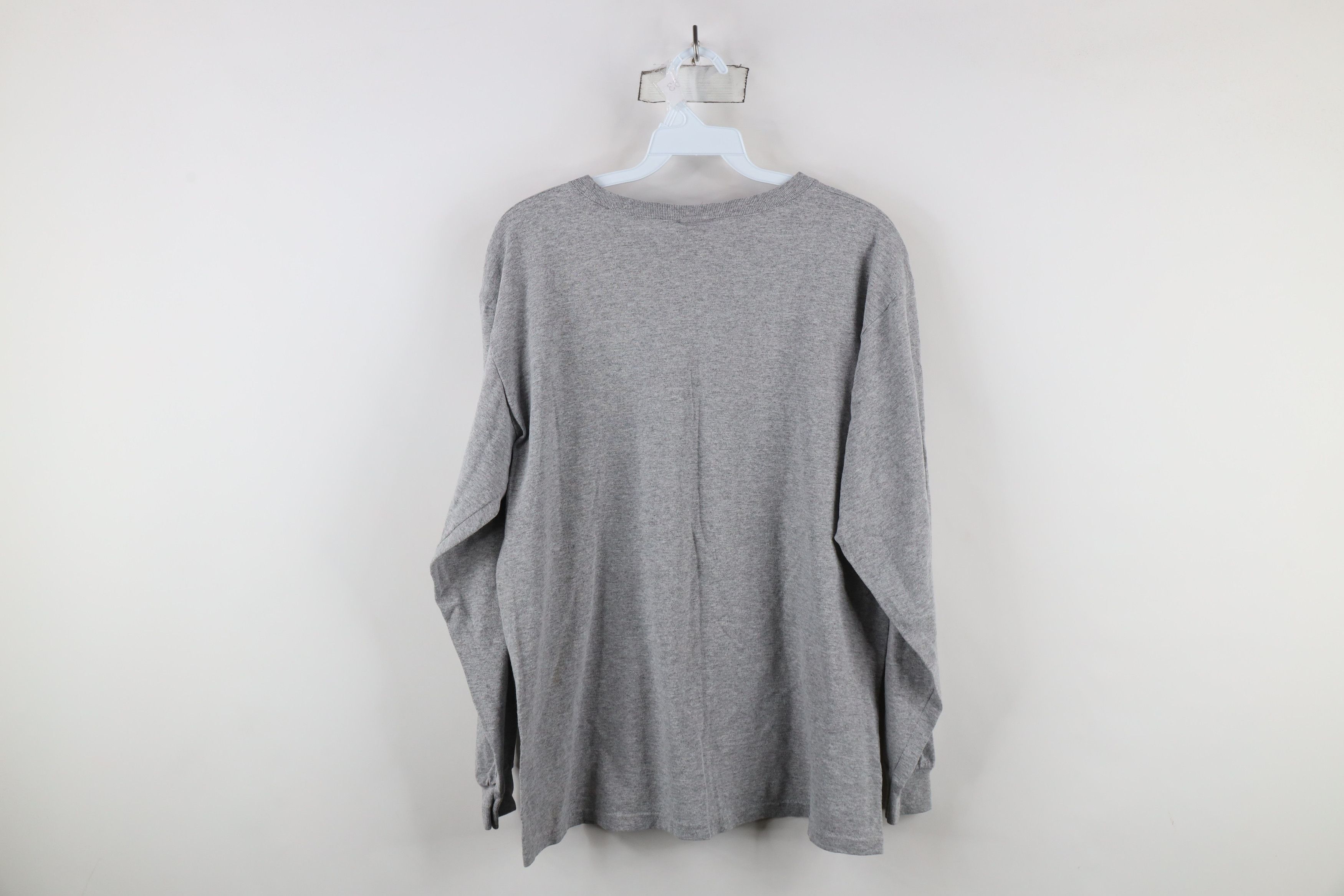 Reebok × Vintage Vintage 90s Reebok Long Sleeve T-Shirt Heather Gray USA Size US M / EU 48-50 / 2 - 12 Thumbnail