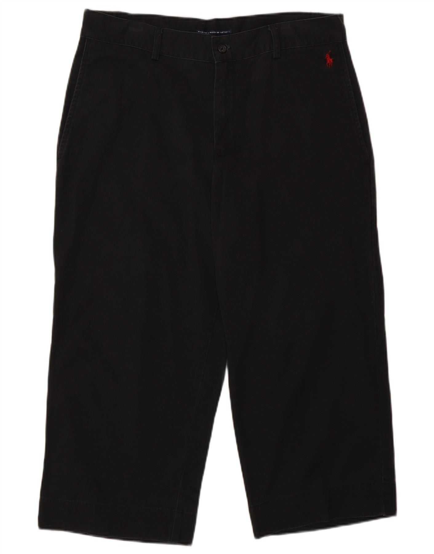 Ralph Lauren Womens Capri Trousers US 12 Large W30 L22 Black Cotton Size 30" / US 8 / IT 44 - 1 Thumbnail