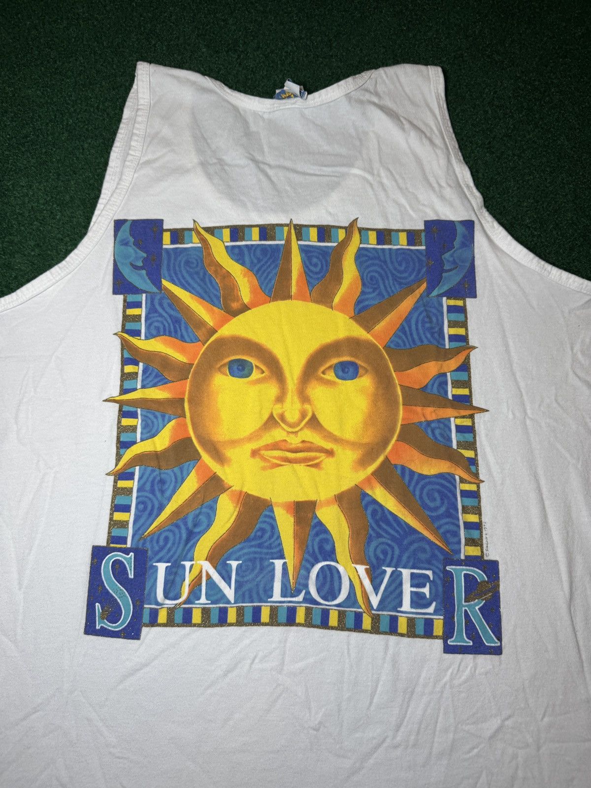 Vintage Vintage 90s Sun Lover Florida White Retro Lrg Tank Top Size US L / EU 52-54 / 3 - 2 Thumbnail