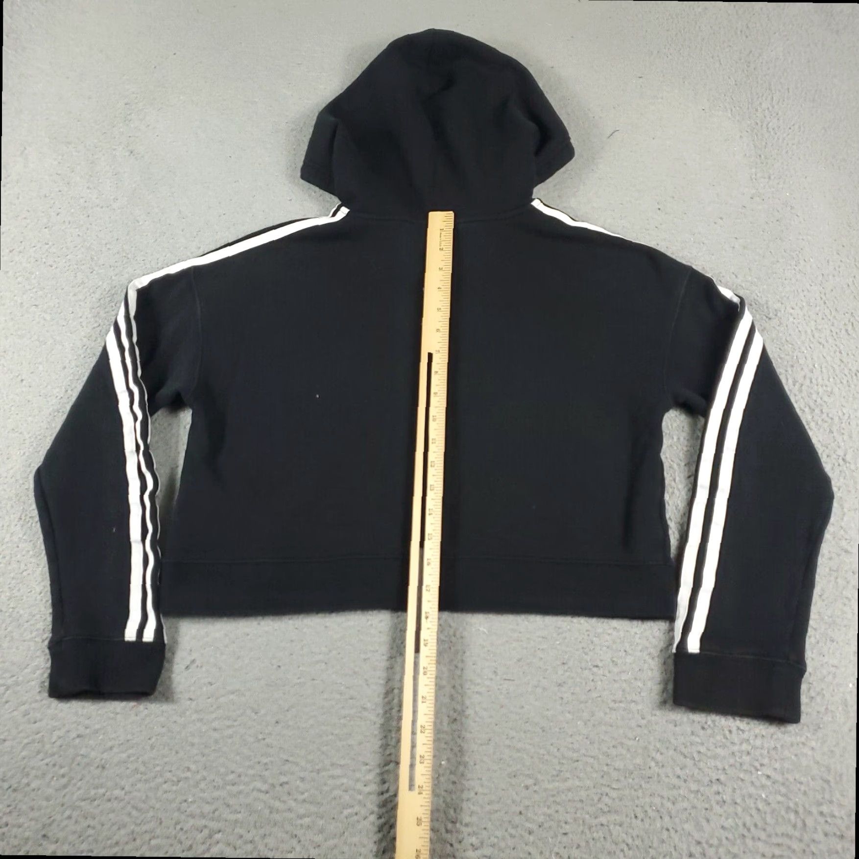 Adidas Adidas Pullover Hoodie Womens XS Black Cotton Blend Size XS / US 0-2 / IT 36-38 - 5 Thumbnail