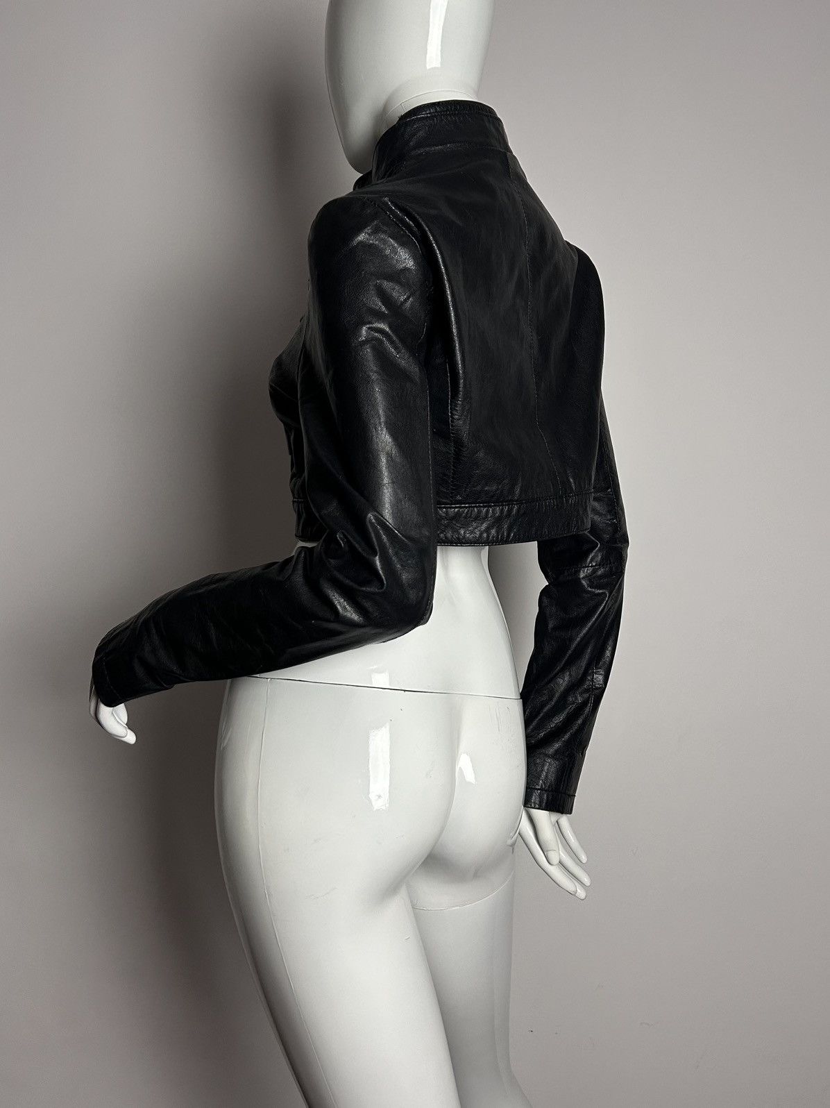 Other Vintage leather cropped jacket with button details Size S / US 4 / IT 40 - 7 Thumbnail