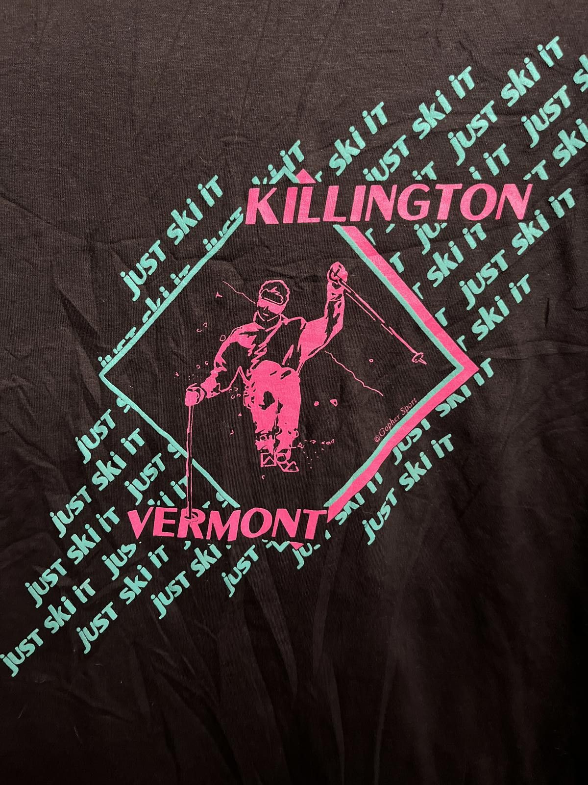 Designer VTG Killington Vermont Just Ski It LS Mock Turtleneck -L Size US L / EU 52-54 / 3 - 3 Thumbnail