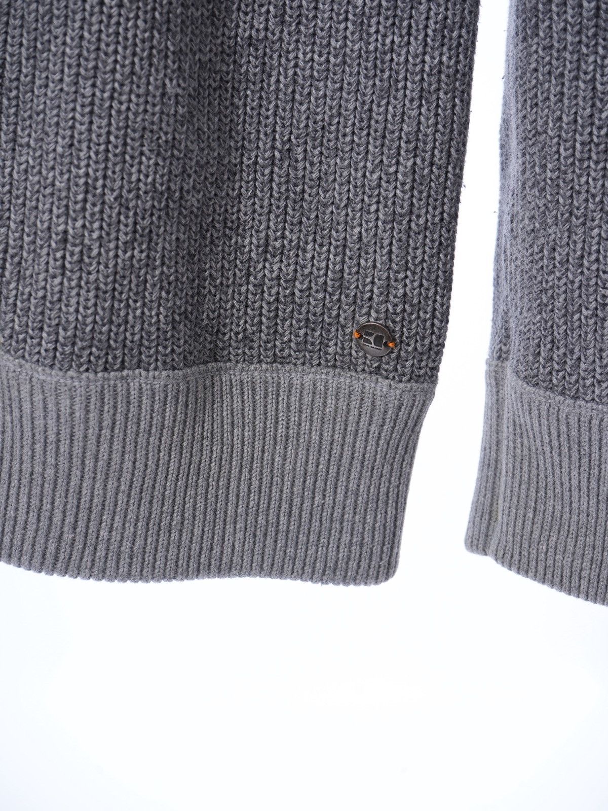 Hugo Boss HUGO BOSS 1/4 Hafl Zip Sweater Cotton Gray Size XL Size US XL / EU 56 / 4 - 3 Thumbnail