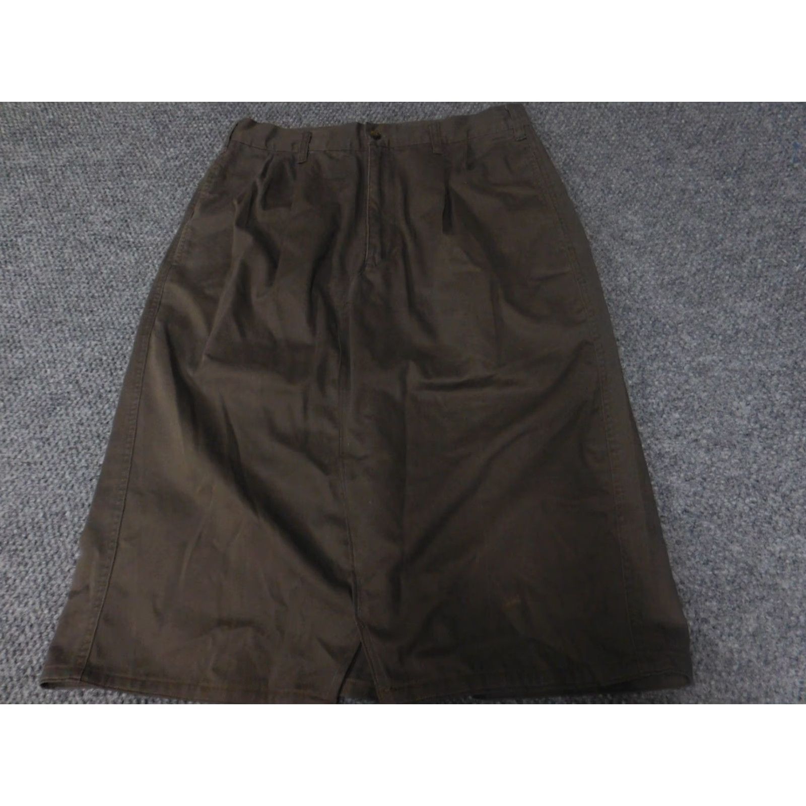 Cherokee Cherokee Skirt Womens Midi A-Line 34 Brown Polyester Rayon Lined Zipper Casual Vintage No 34 Brown Floral Accents Ruffle Modern Size 24" / US 00 / IT 34 - 4 Thumbnail
