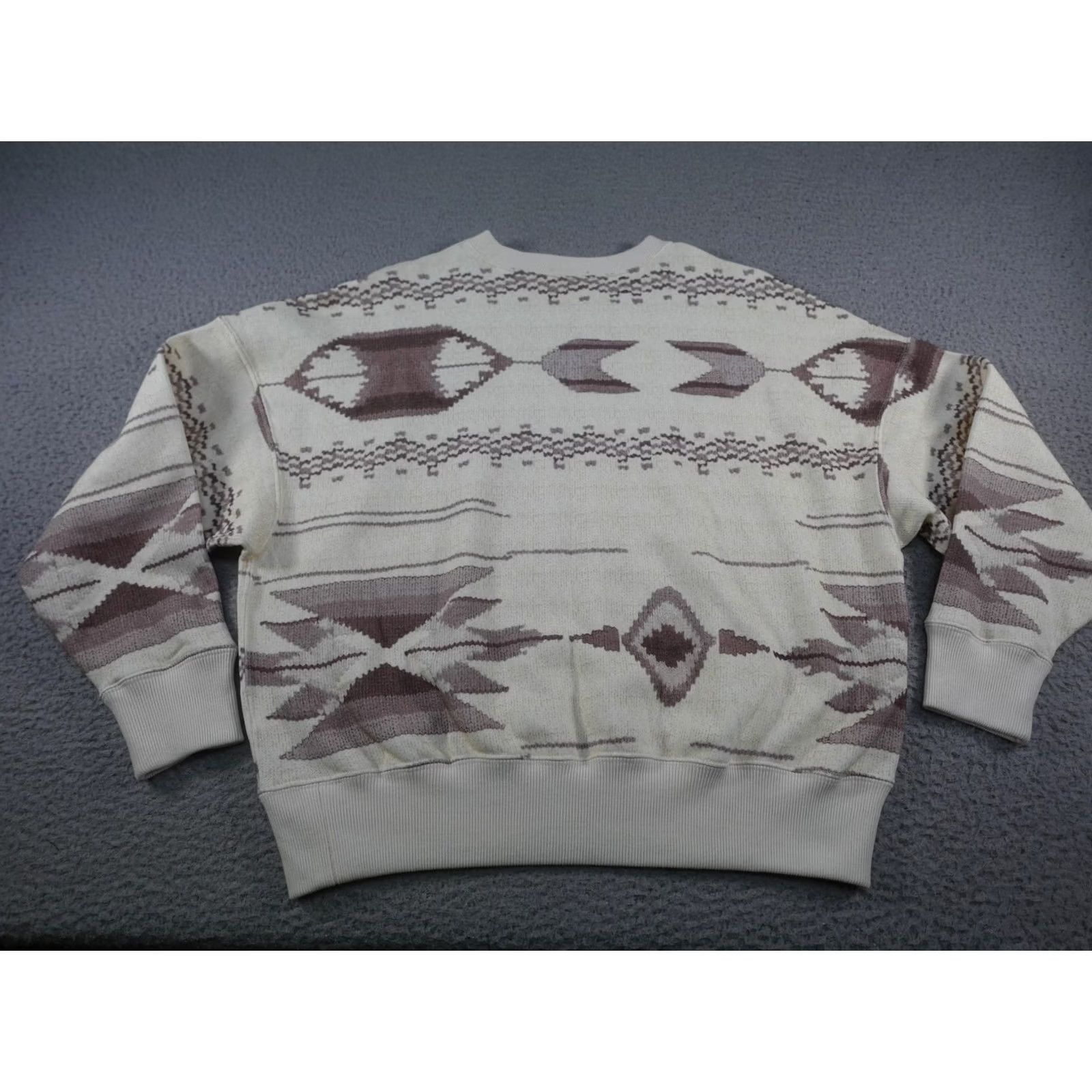 Polo Ralph Lauren Polo Ralph Lauren Sweatshirt Womens Small White Aztec Fleece Crewneck Western Size S / US 4 / IT 40 - 4 Thumbnail