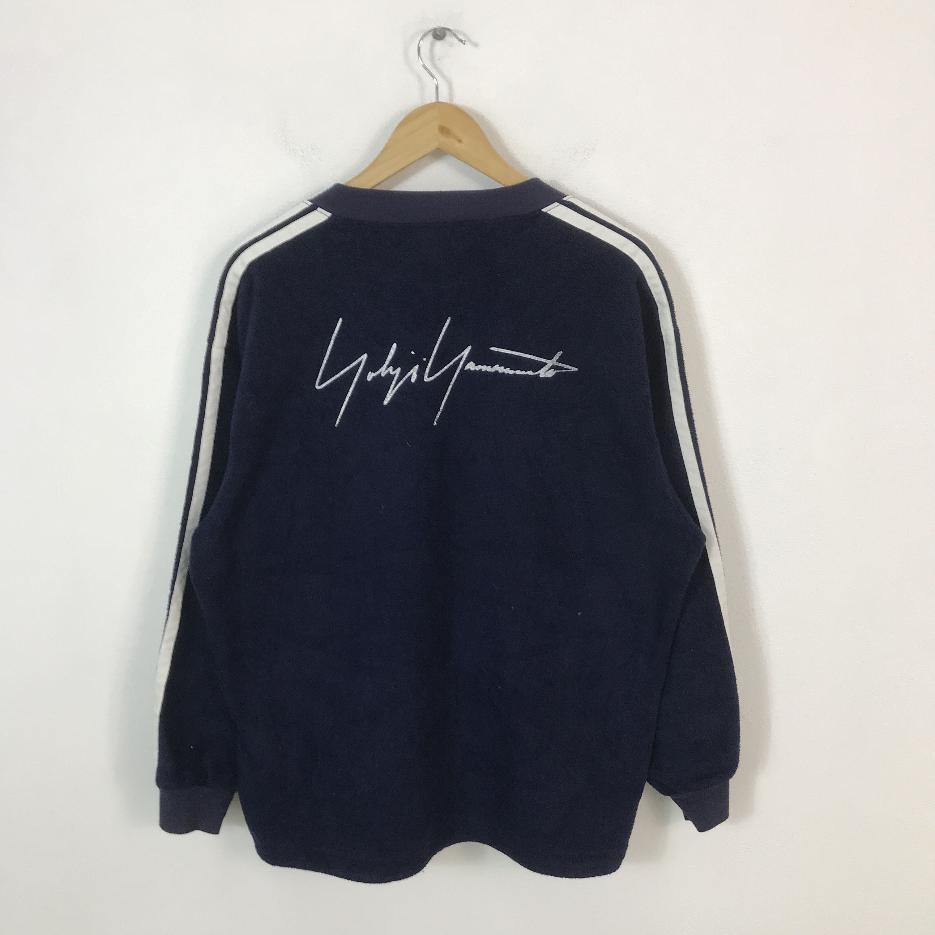 Adidas adidas fleece V-Neck Yohji yamamoto custom art sweatshirt Size US M / EU 48-50 / 2 - 1 Thumbnail