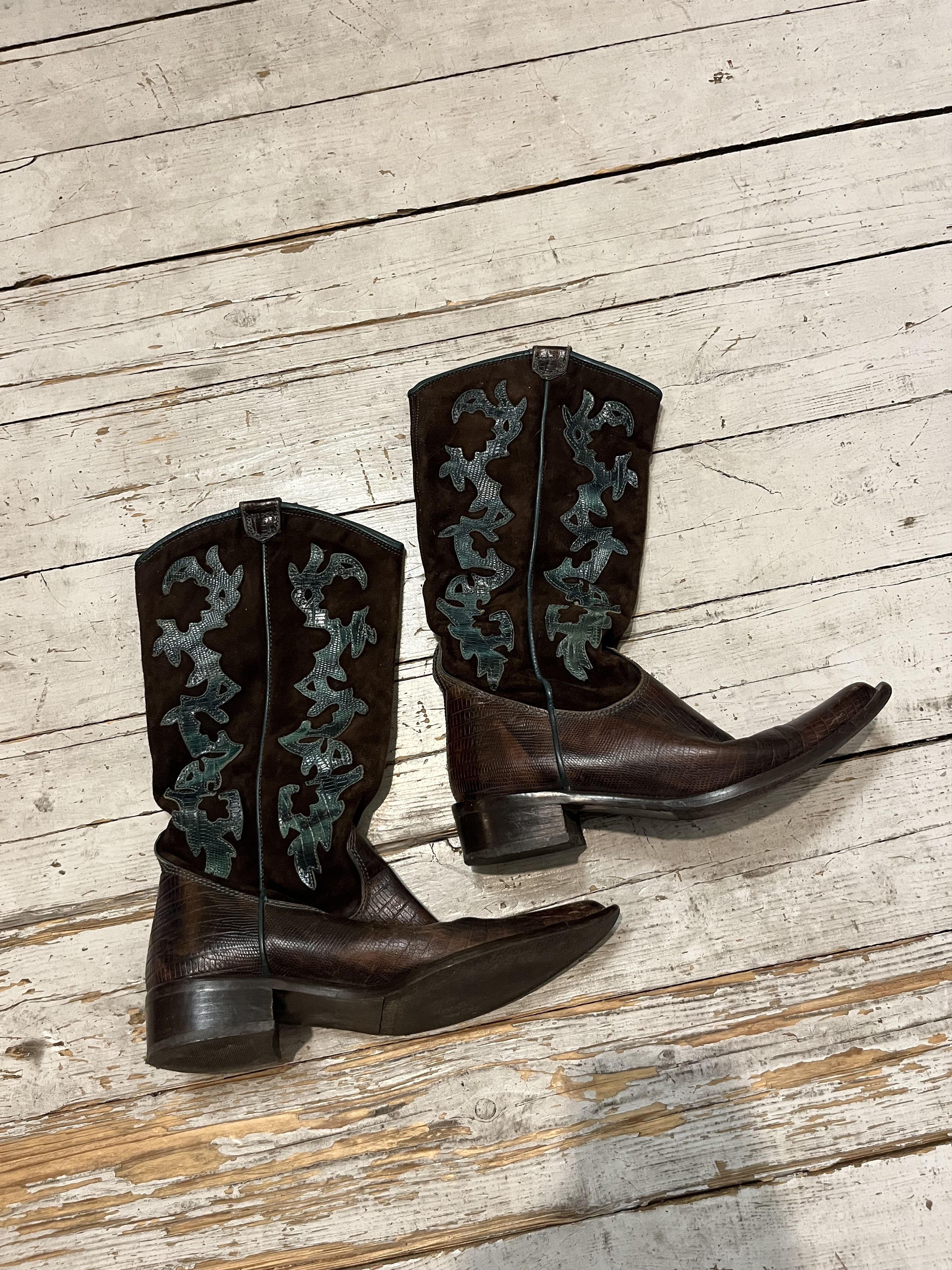 Handmade × Vintage Vintage Genuine Leather Western Cowboy Boots Mexico Size US 5 / EU 37 - 4 Thumbnail