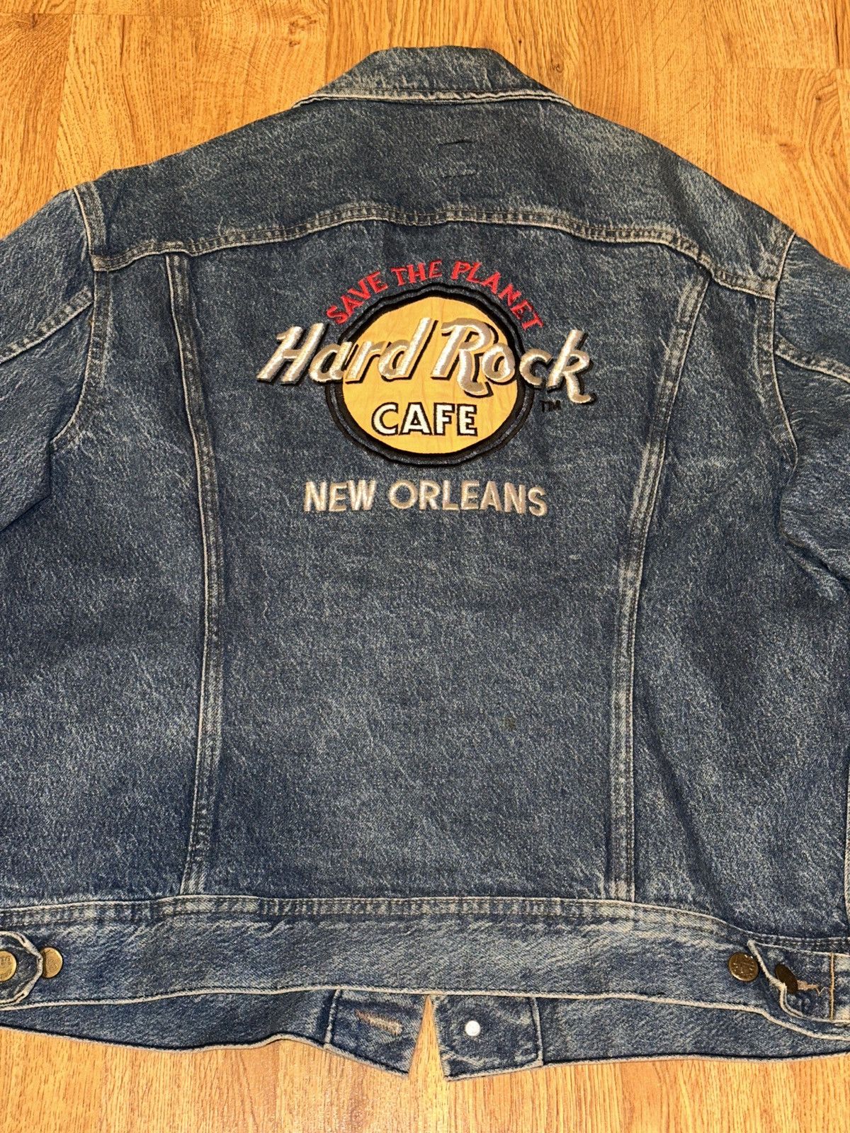 Lee VTG 80s Hard Rock Café New Orleans Lee Denim Jean Jacket Med Size US M / EU 48-50 / 2 - 3 Thumbnail