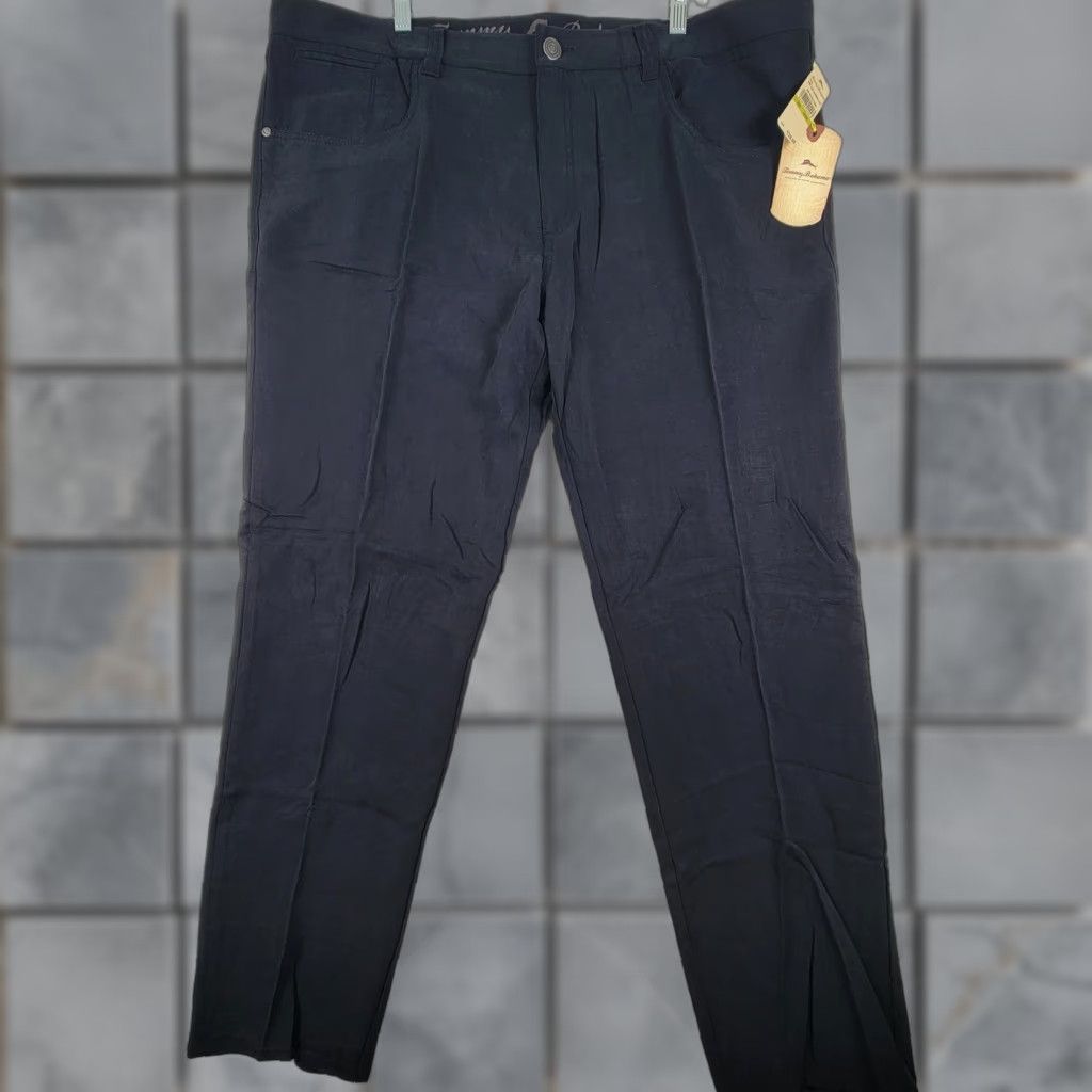 Tommy Bahama Tommy Bahama Pants Men's Black 44x32 Khakis Regular Pockets 5-Pocket Design Tencel Cotton Silk NWT Straight Rise Mid-Trade/Workwear Size US 44 / EU 60 - 1 Thumbnail