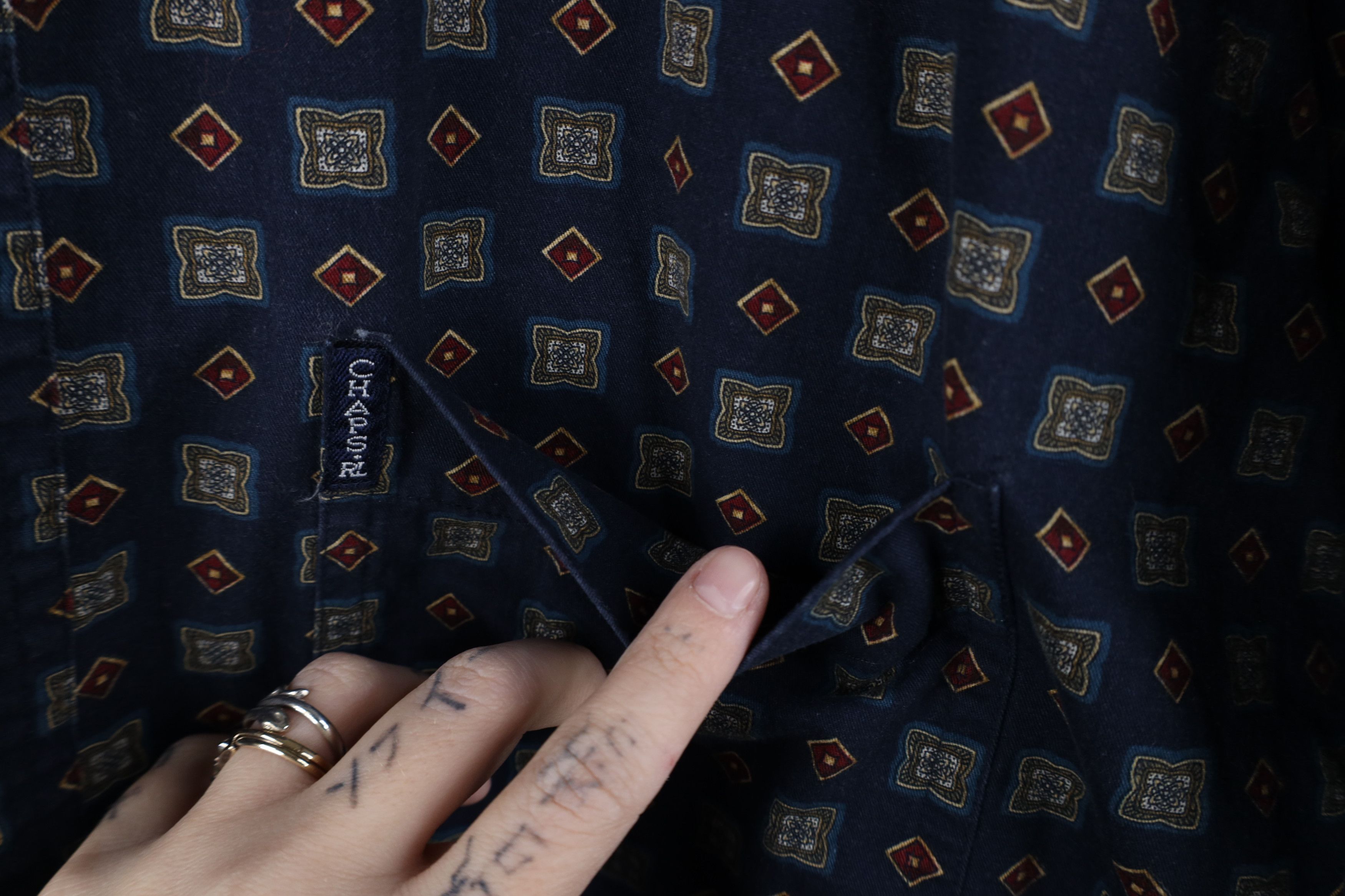 Ralph Lauren Vintage 90s Chaps Ralph Lauren Geometric Button Down Shirt Size US XL / EU 56 / 4 - 5 Thumbnail