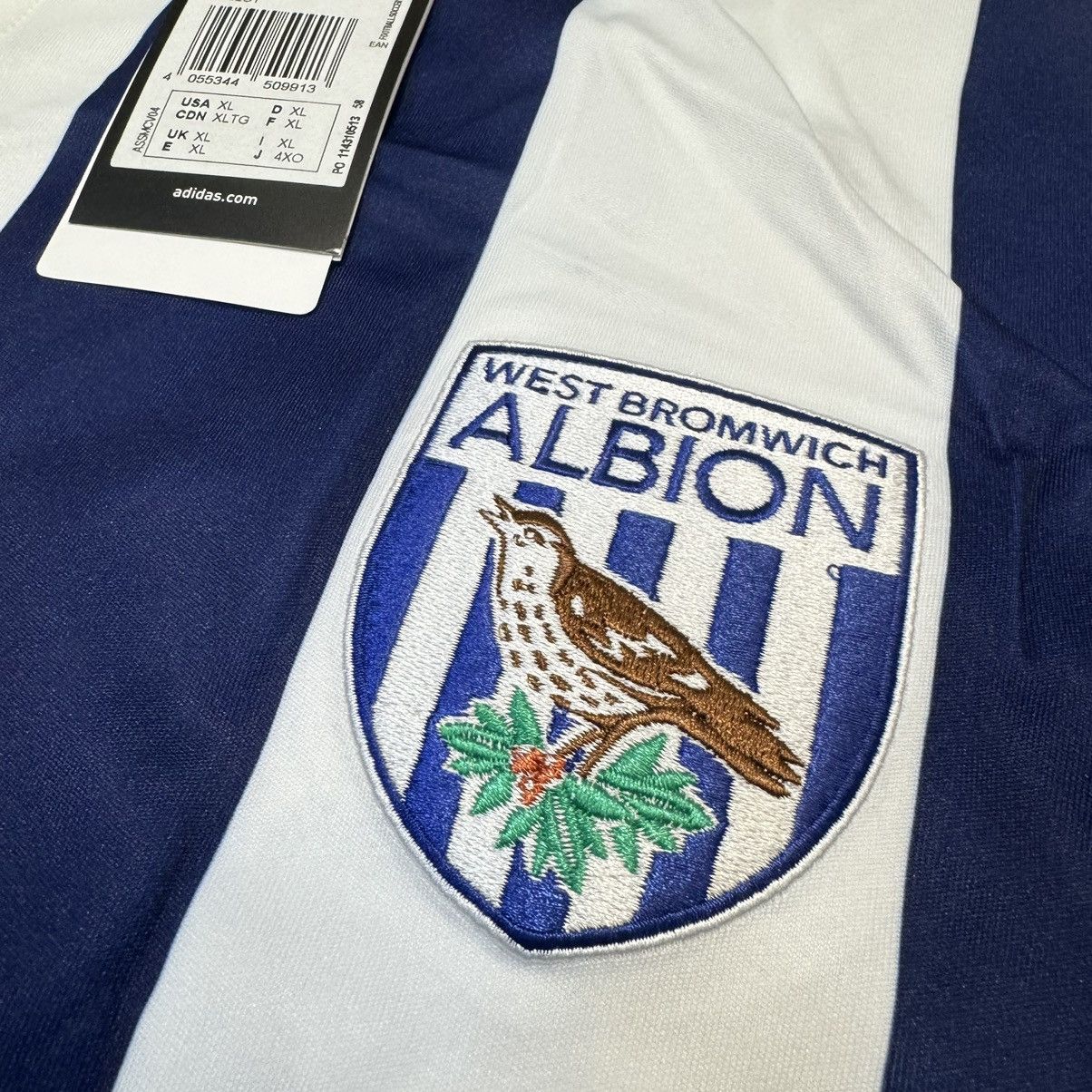 Adidas west bromwich 16/17 home shirt #6 Evans (bnwt) Size US XL / EU 56 / 4 - 5 Thumbnail