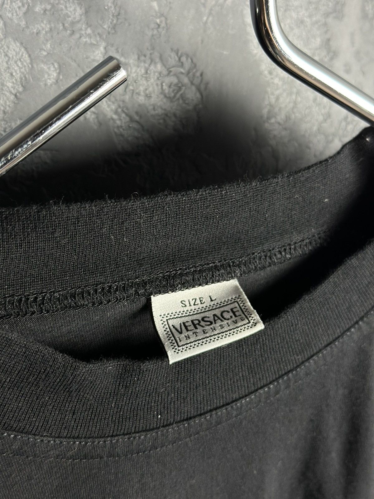 Designer × Versace × Vintage 90s Vintage Versace Intensive Embroidered Logo Long Sleeve Size US L / EU 52-54 / 3 - 5 Thumbnail