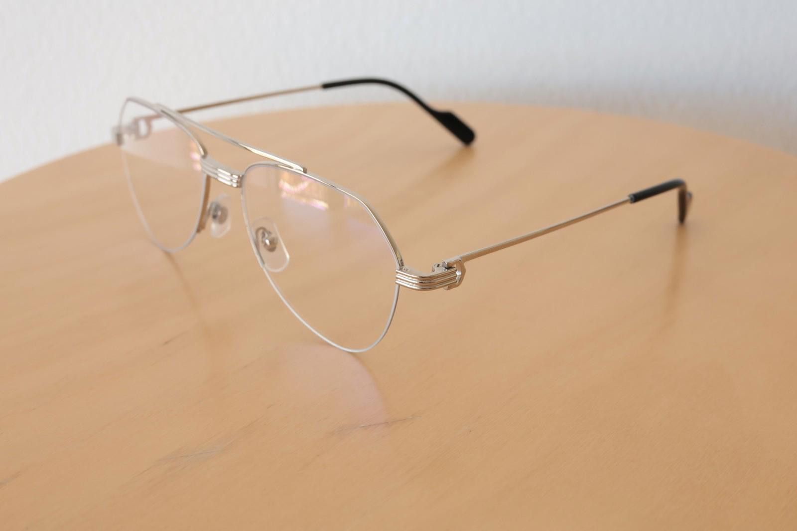Cartier New Cartier CT0409O 002 silver eyewear eyeglasses titanium Size ONE SIZE - 3 Thumbnail
