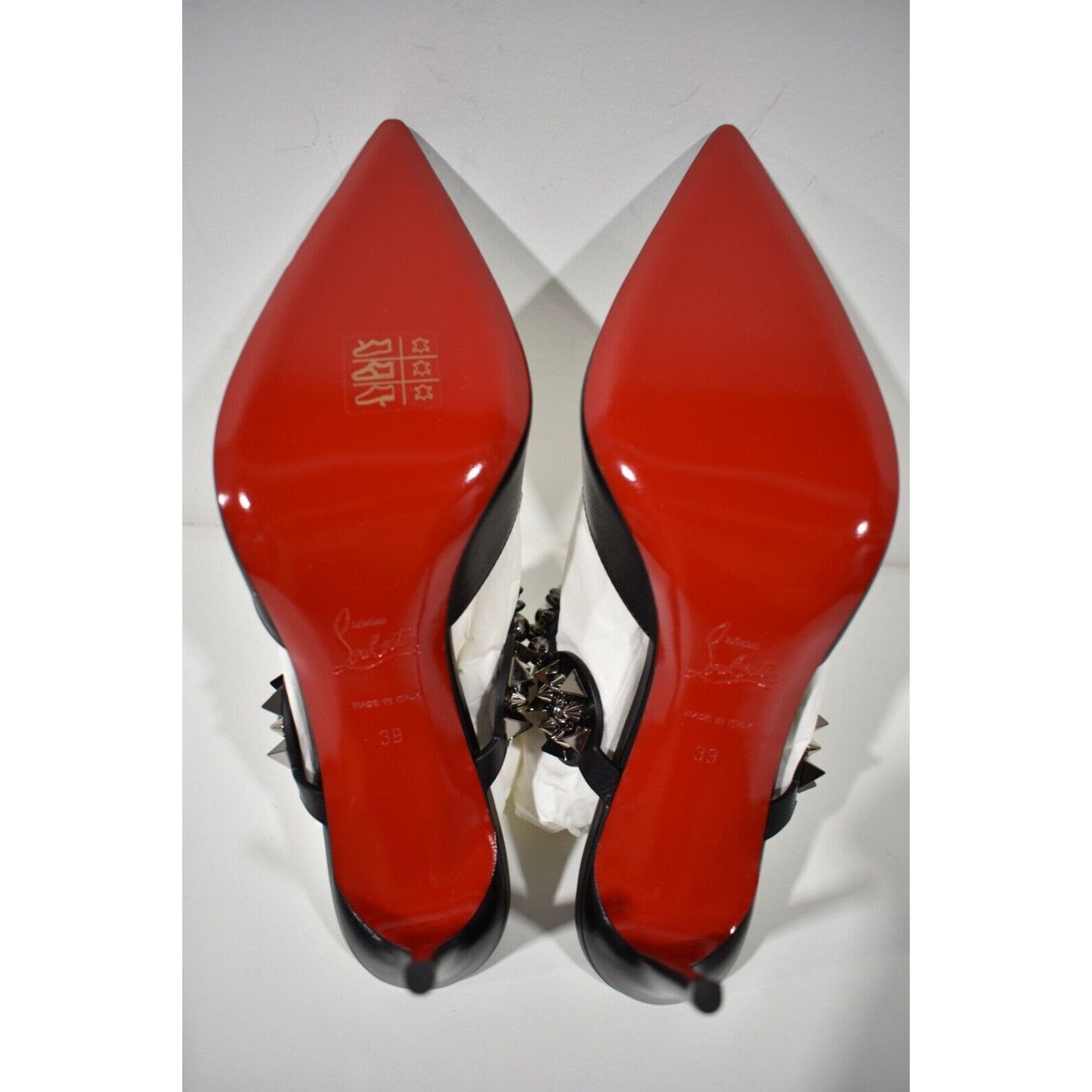 Christian Louboutin Miss Goldora 85 Black Backless Sandal Mule Heel Pump 39 Size US 9 / IT 39 - 12 Thumbnail