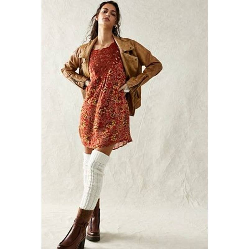 Free People NWT Free People Margot Printed Dress $168 X-SMALL Terracotta Size XS / US 0-2 / IT 36-38 - 3 Thumbnail